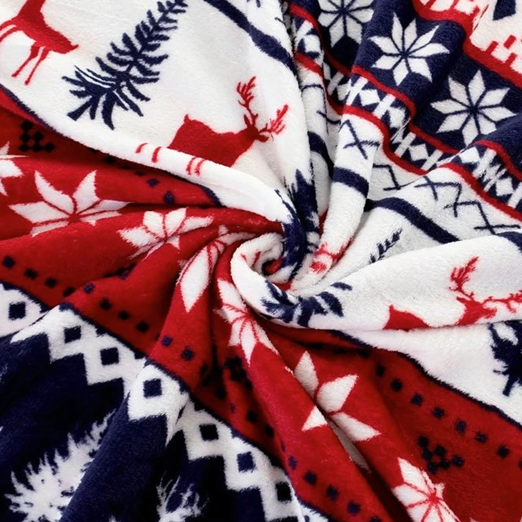 Paks talvetekk jõuludeks, pehme voodikate, soe kingituseks, 120x150 cm