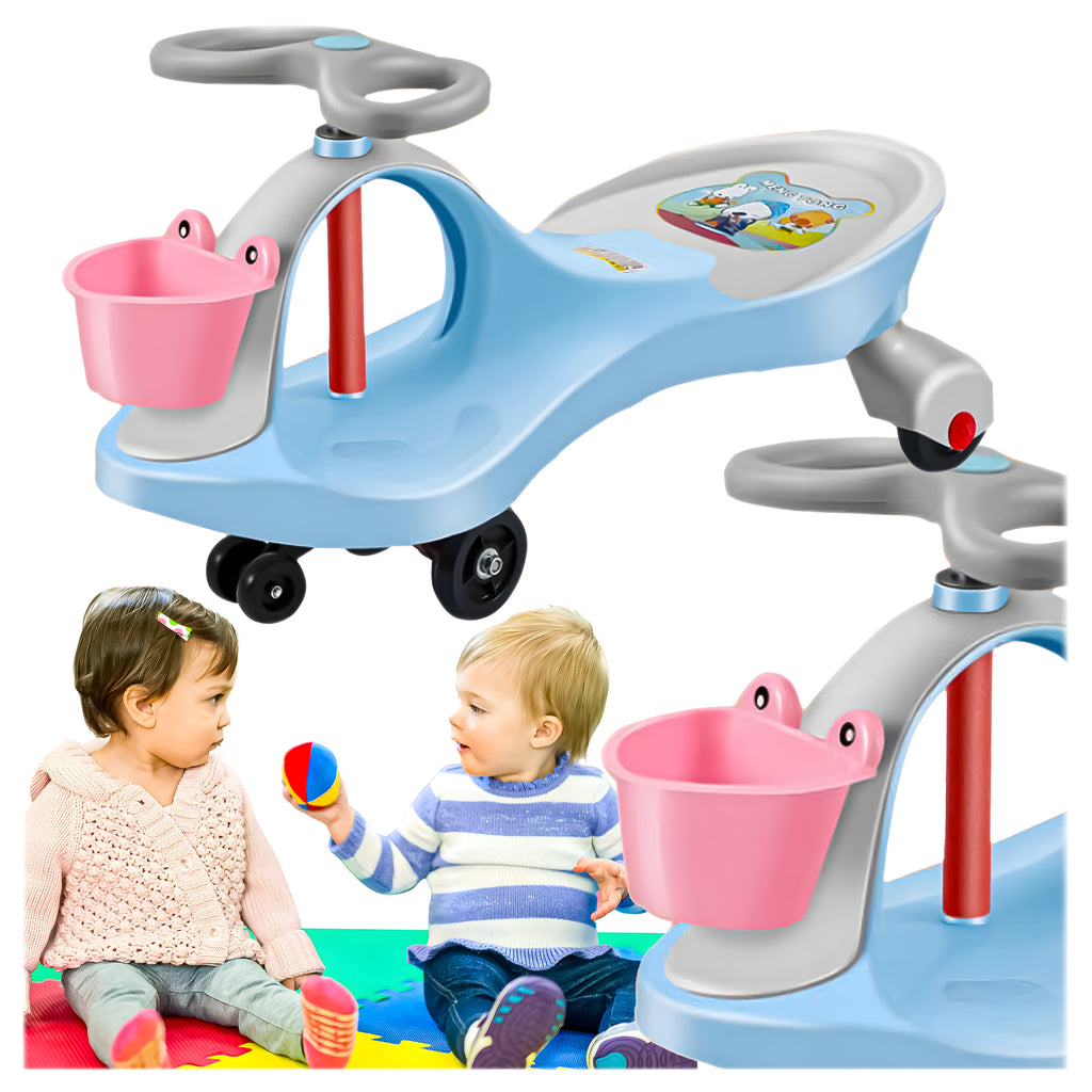 Lastele mõeldud tasakaalu ja kiikumisega Ride On lükatav auto gravitatsioonisõiduk