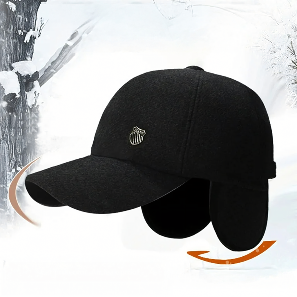 Warm Men's Winter Hat with Visor Earmuffs Earflaps Insulated Pilot Jacket
