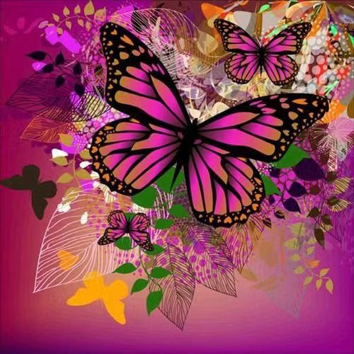 Diamond Painting 5D Mosaic Kit 92 - Colorful Butterfly Design