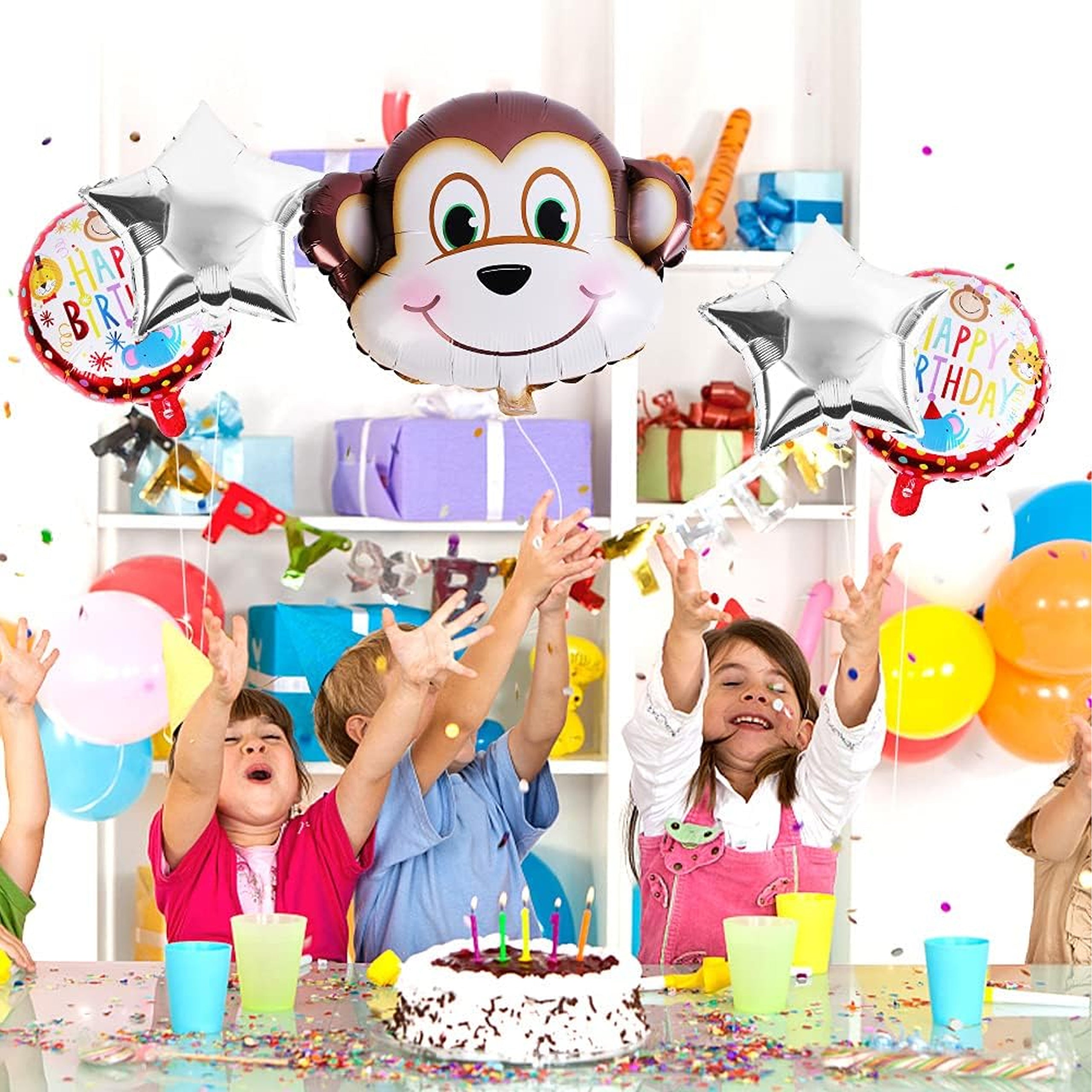 Ahvidega sünnipäevalõhupallide komplekt sünnipäevapeoks 5 tk