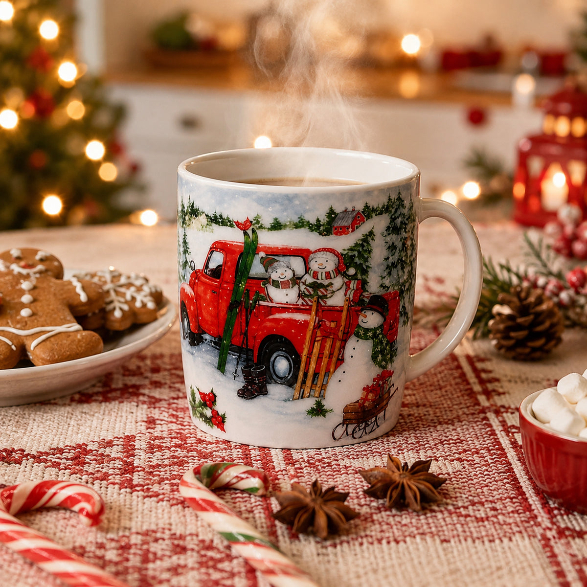 Christmas Mug Santa Snowman Christmas Tree Gift 200 ml