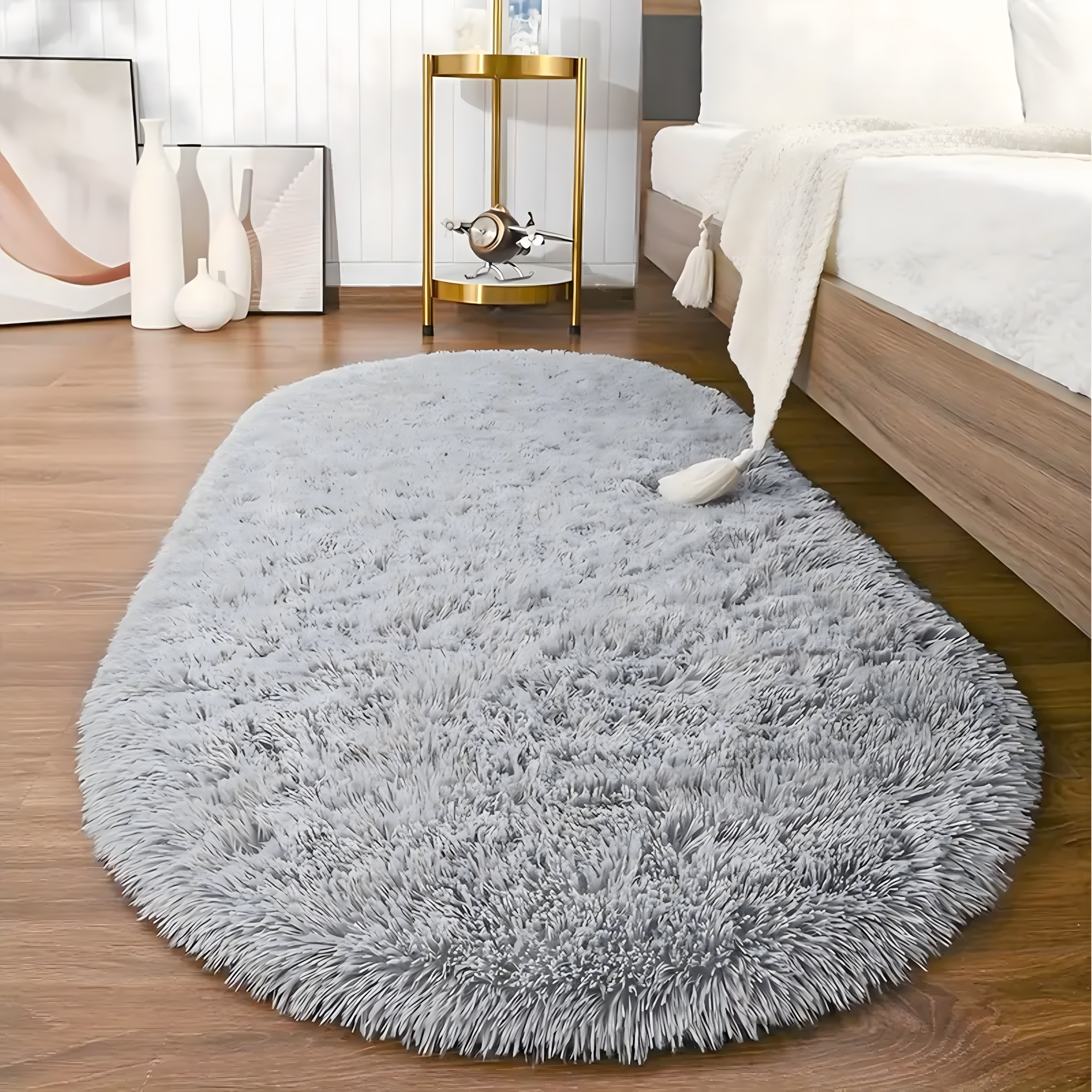 Soft Plush Shaggy Carpet Dense Woolly Large Fluffy for Living Room 160x60cm