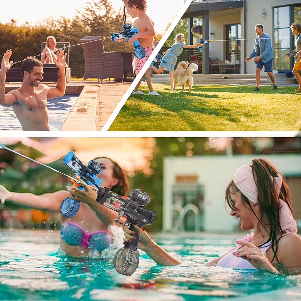 Elektriline automaatne veepüss, laetav, 10m mänguasi