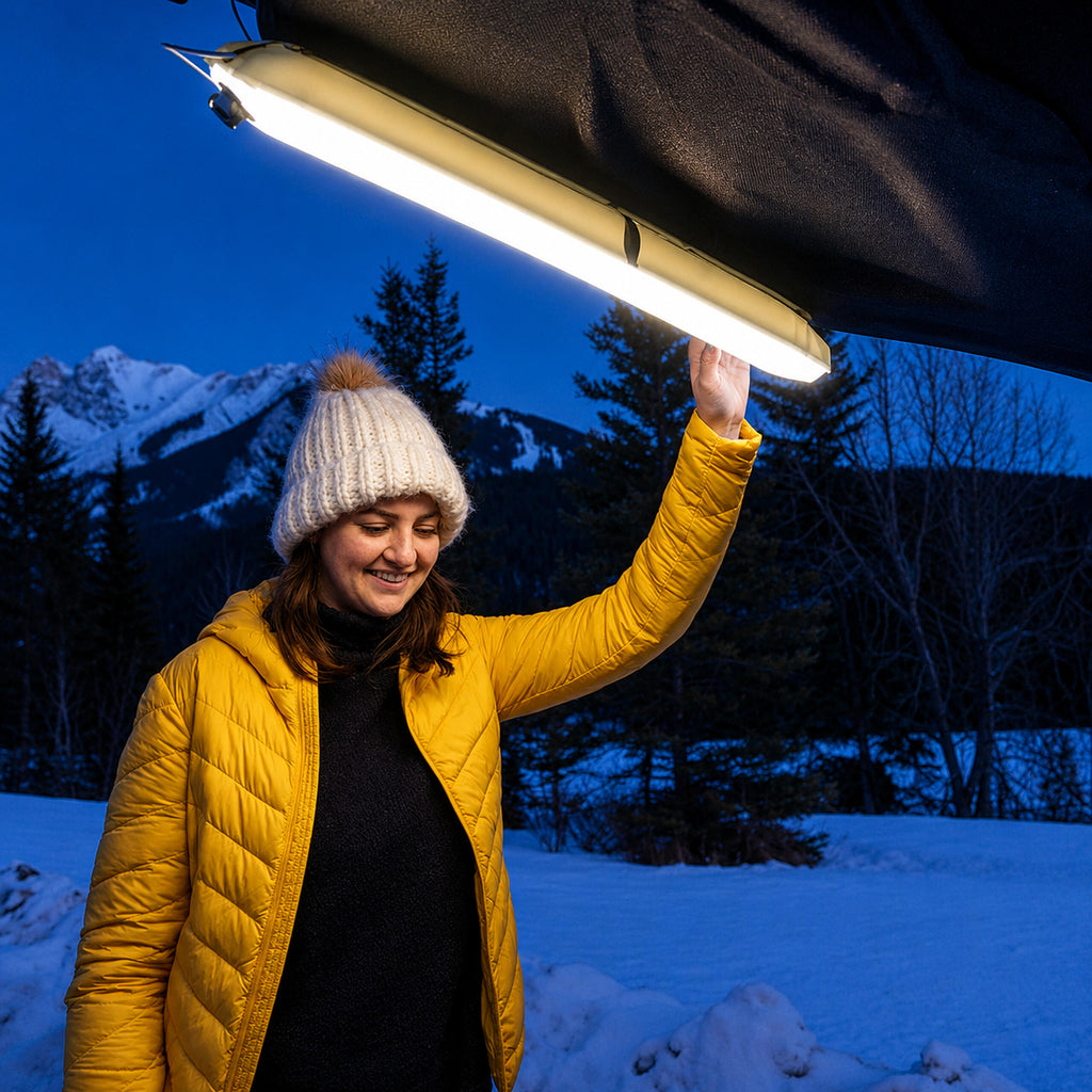Täispuhutav USB-laetav LED-matkalatern 500 lm 90 × 12 cm RC-K-2603
