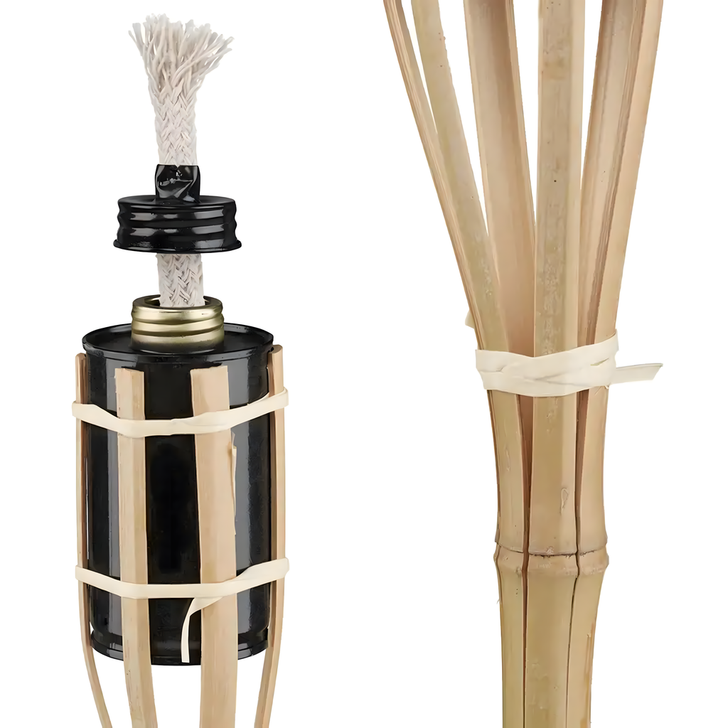 90 cm Bamboo Garden Torch Decorative for Mosquitoes, Moths, and Flies 1 pc