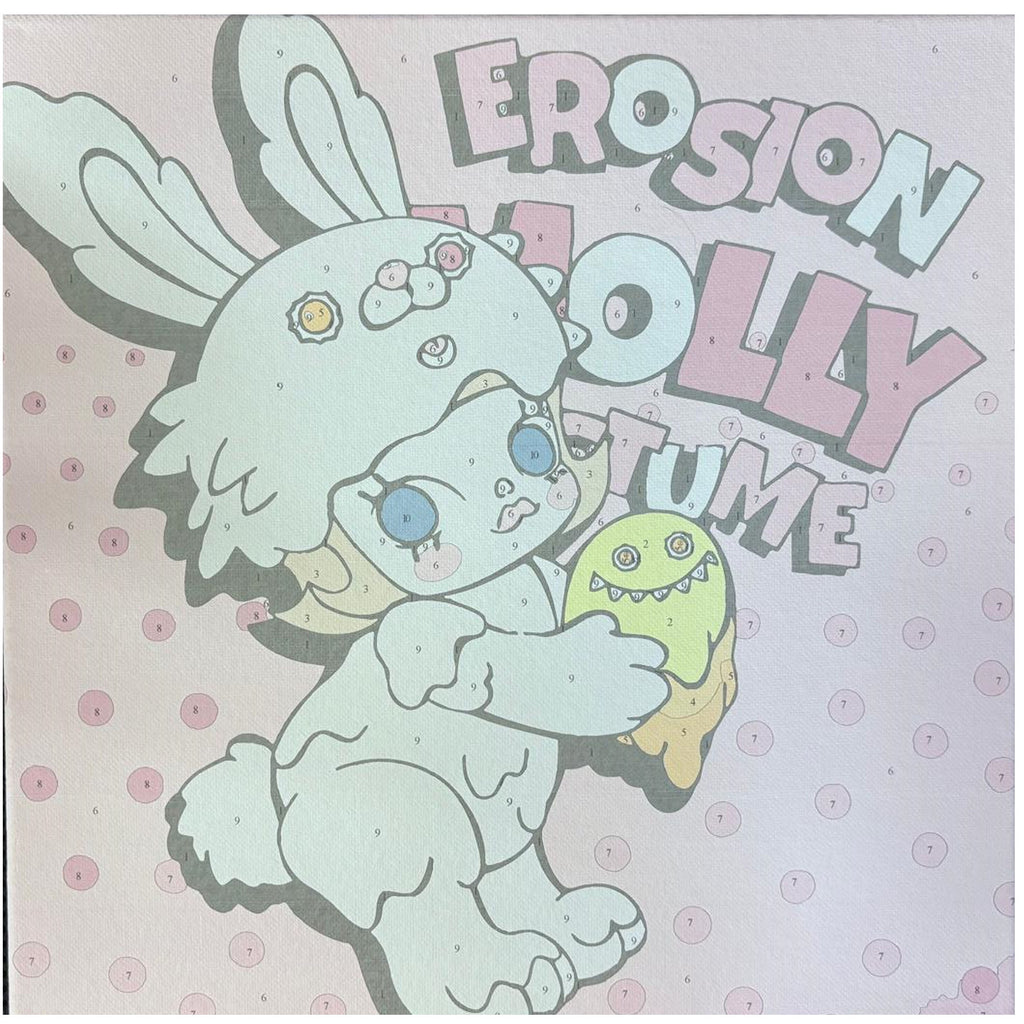 Numbrite järgi värvimise pilt raamiga ja pintslite komplekt 30x30 lastele