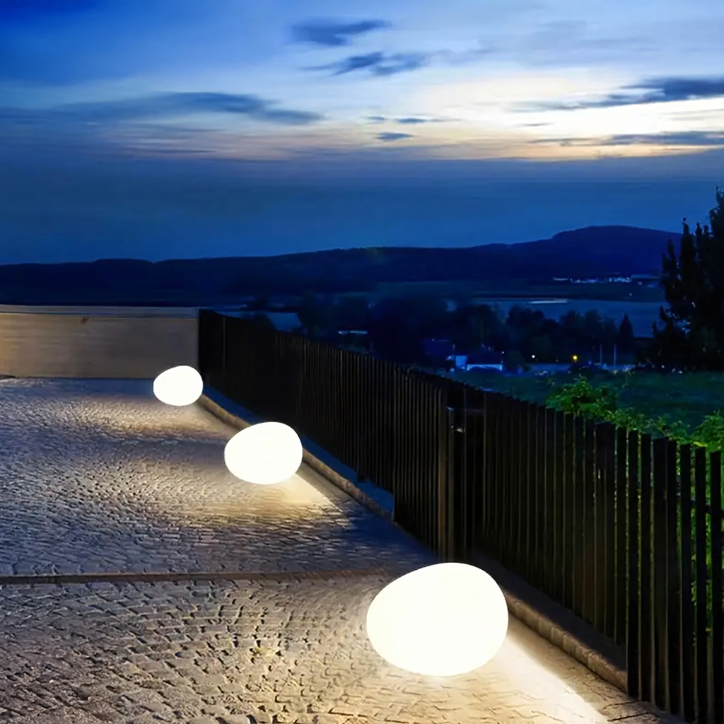 14 cm päikeseenergial töötav LED-aiakivilamp RC-K-1486