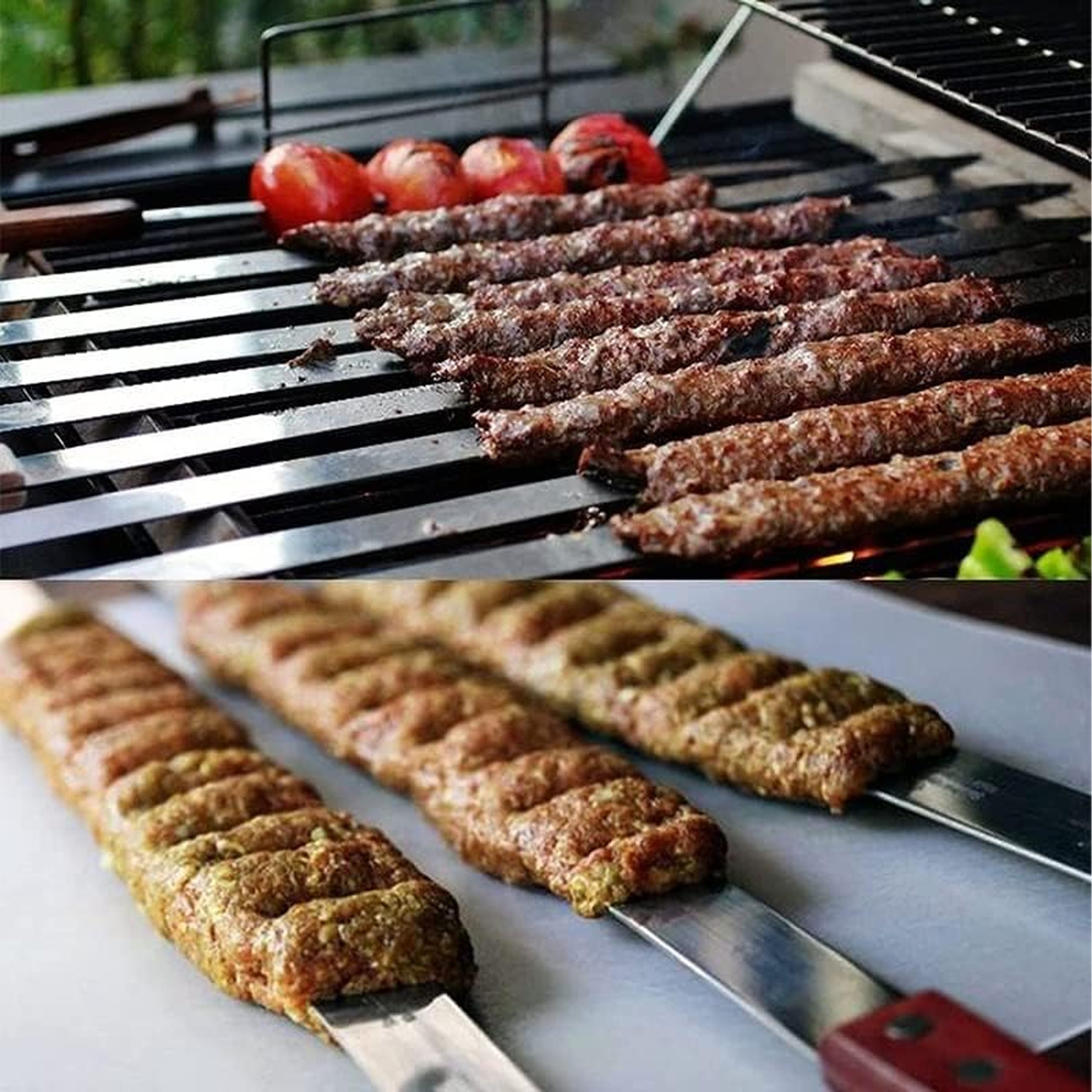 Metal Skewers for Barbecue 4 pcs 50 cm