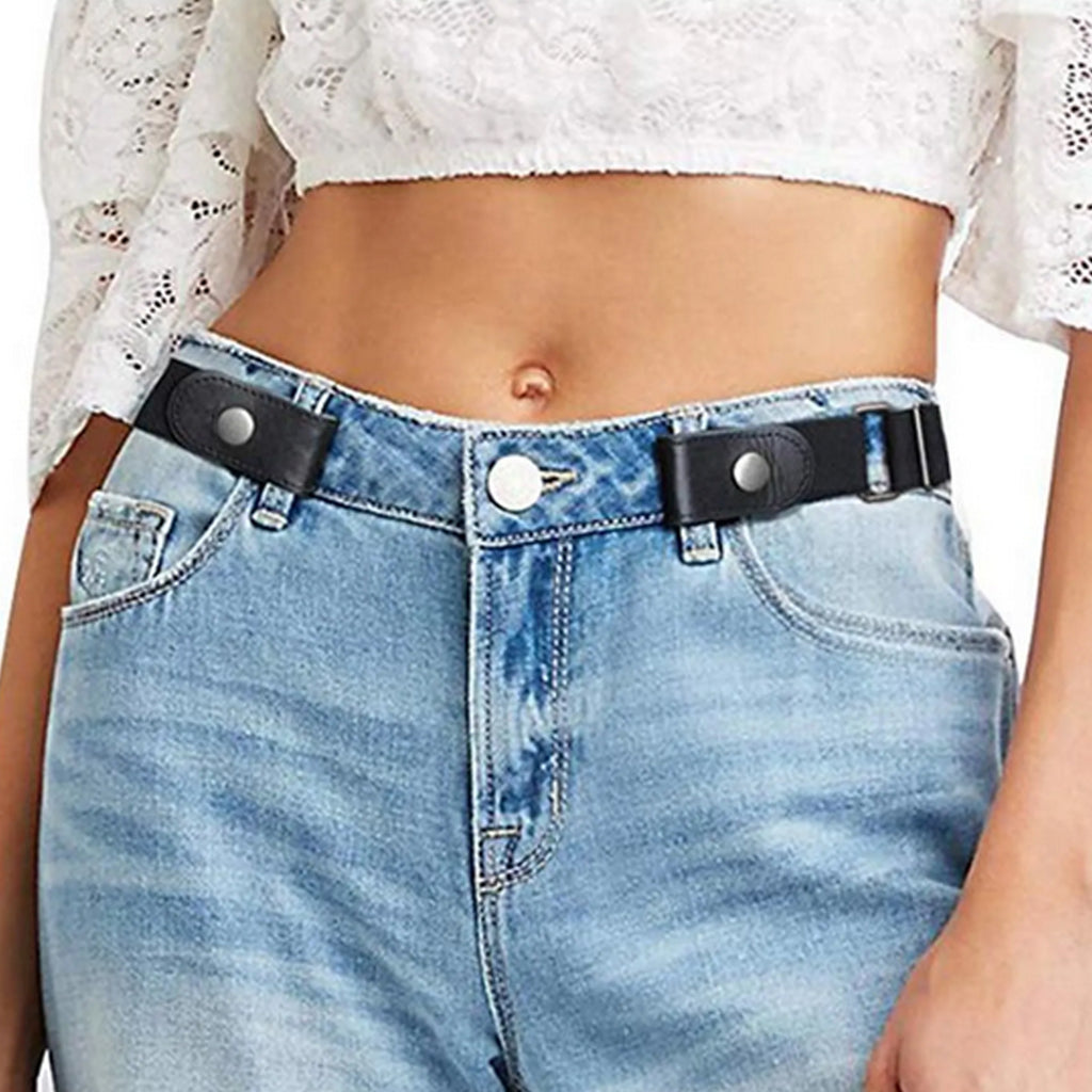 Elastic Adjustable Women's and Men's Pants Belt Without Buckle