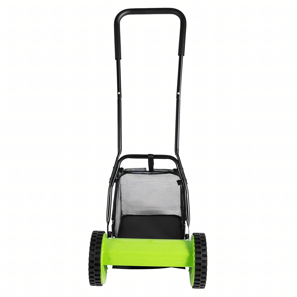 16" 40 cm Manual Reel Lawn Mower with Grass Catcher 32 pcs