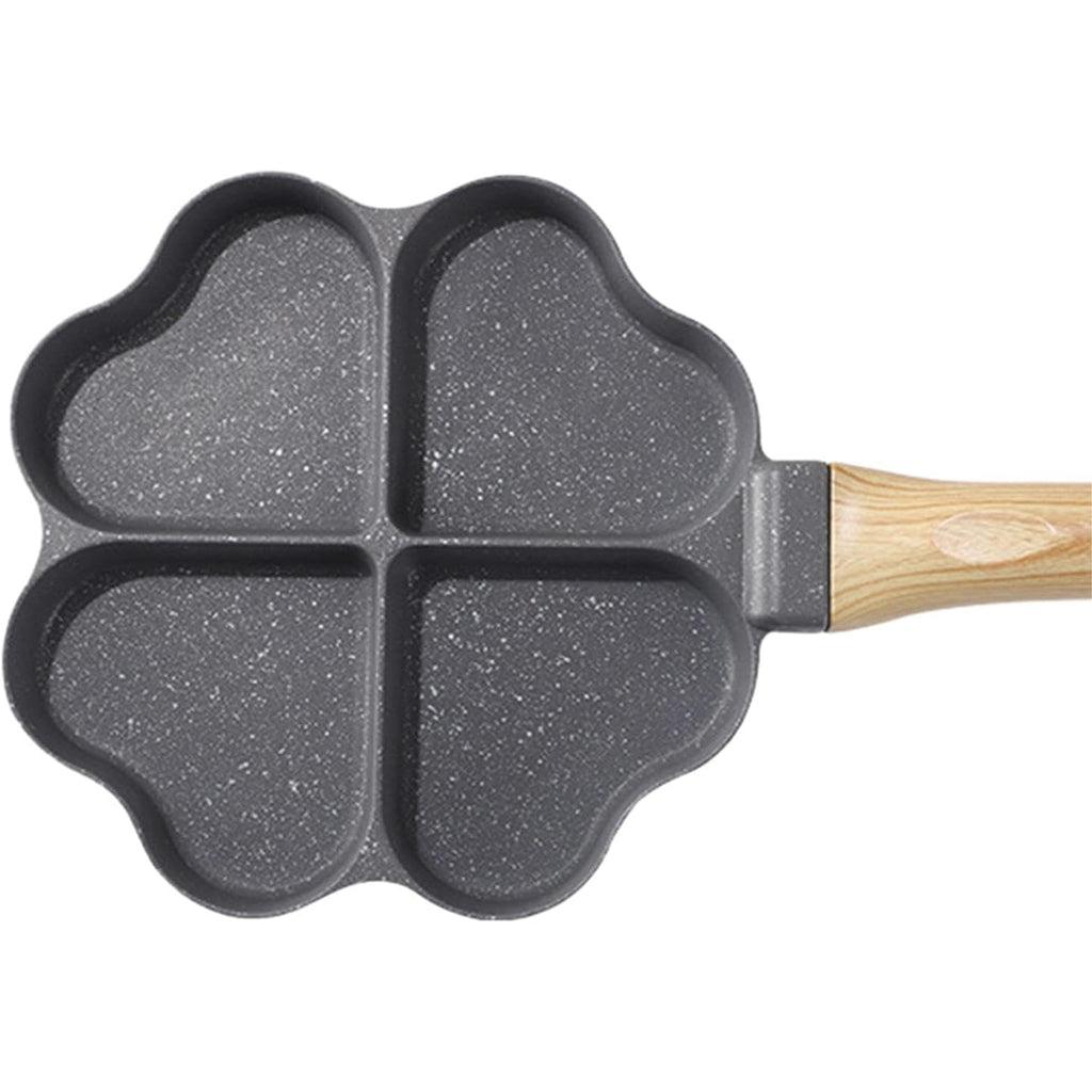 Heart-Shaped Frying Pan for Eggs, Pancakes, and Fritters Induction Compatible