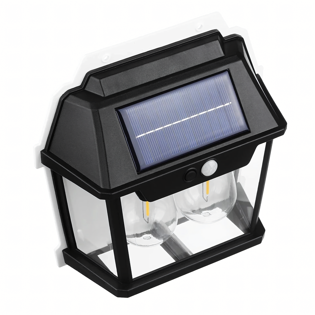 Double LED Solar Wall Light with Motion Sensor for Garden and Exterior (F15)