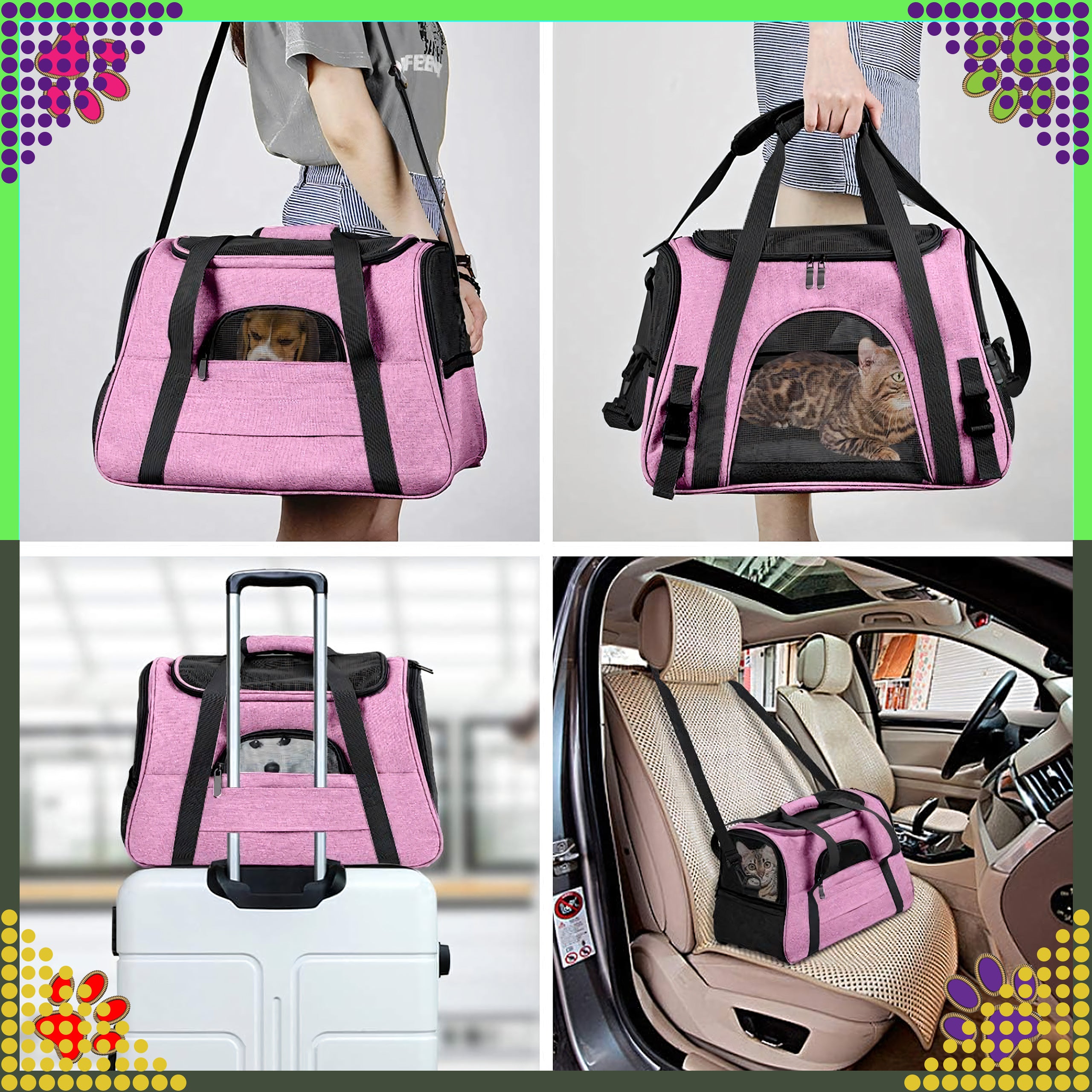 Suur transpordikott koera, kassi, jänese ja teiste loomade aedikule, autosse