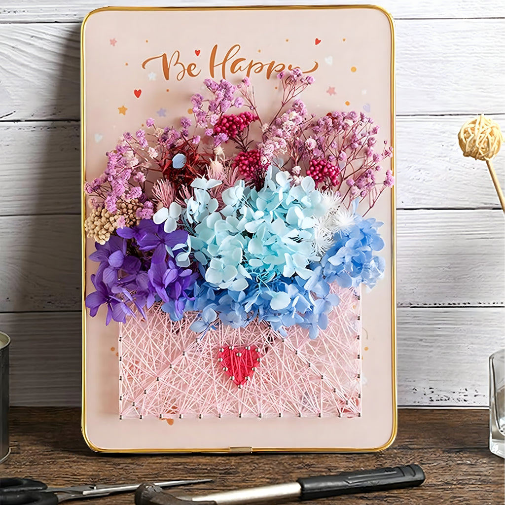 Loominguline komplekt niidikunstiks, Interroad tikkimine, LED-pilt raamis 21x30 cm