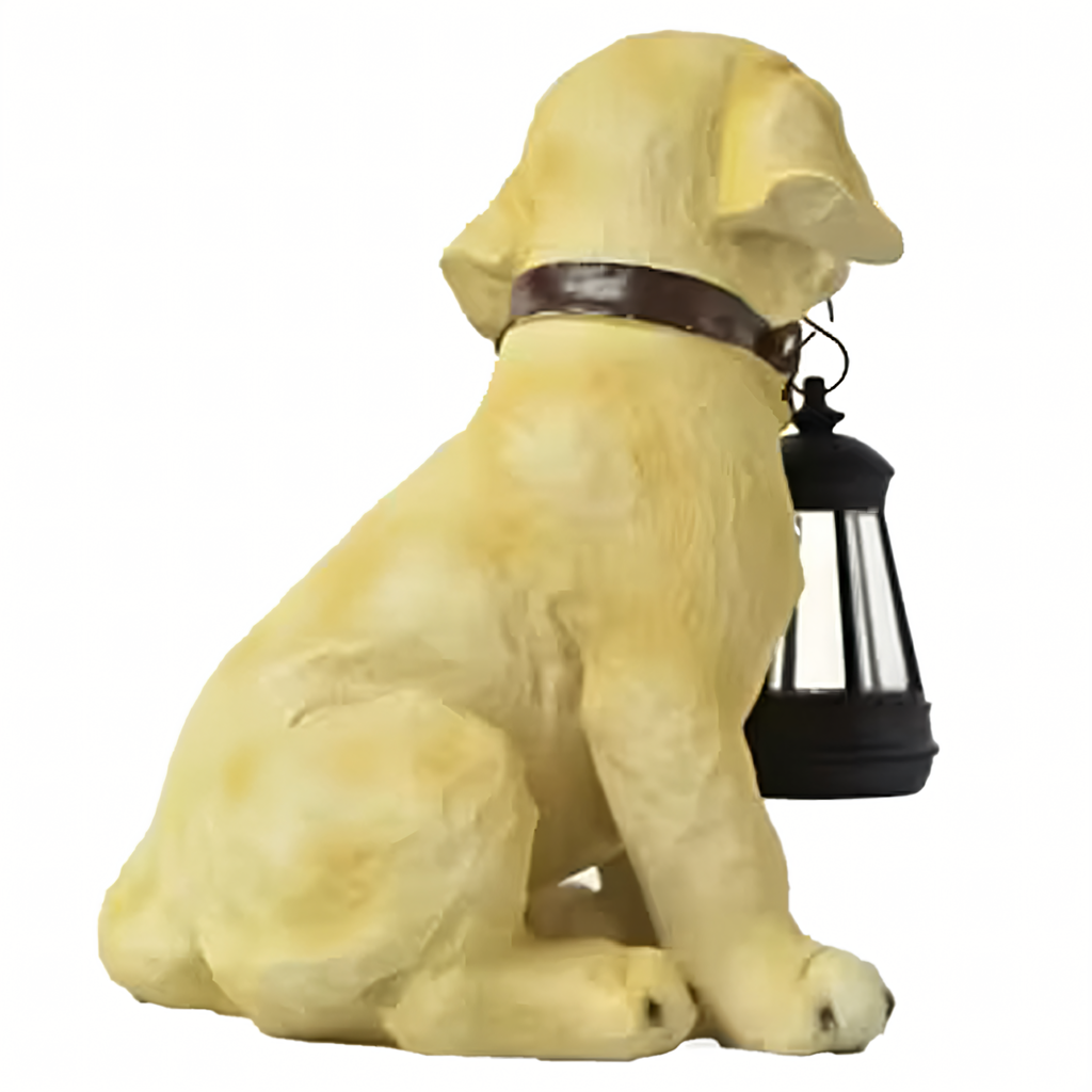 Decorative Solar Garden Lamp with LED Lantern Dog Design