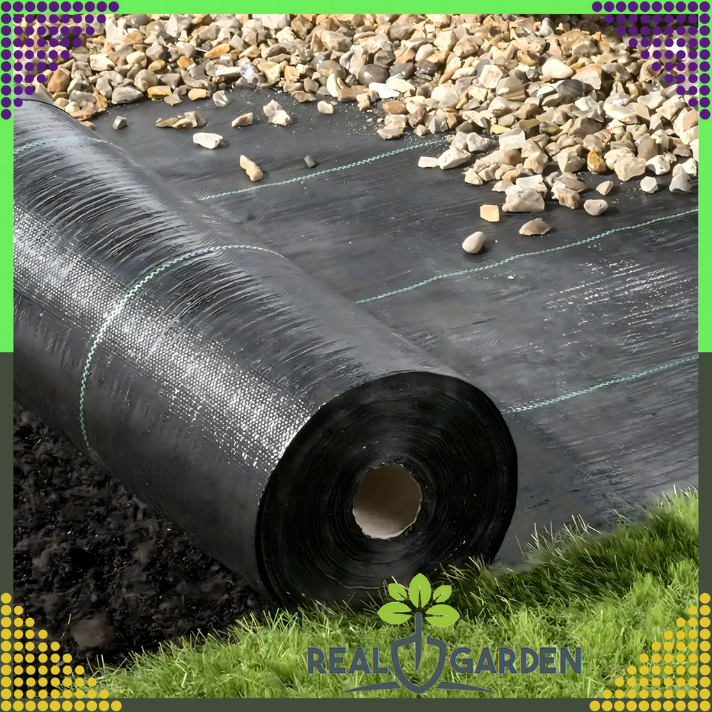 Black 70g 1.6x100m UV Agrofabric Weed Control Mat with Anchors