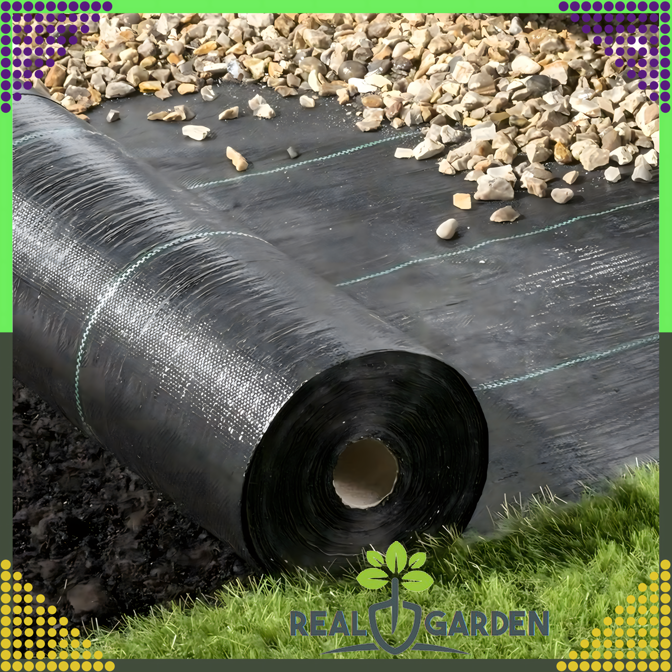 Black 70g 1.6x100m UV Agrofabric Weed Control Mat with Anchors