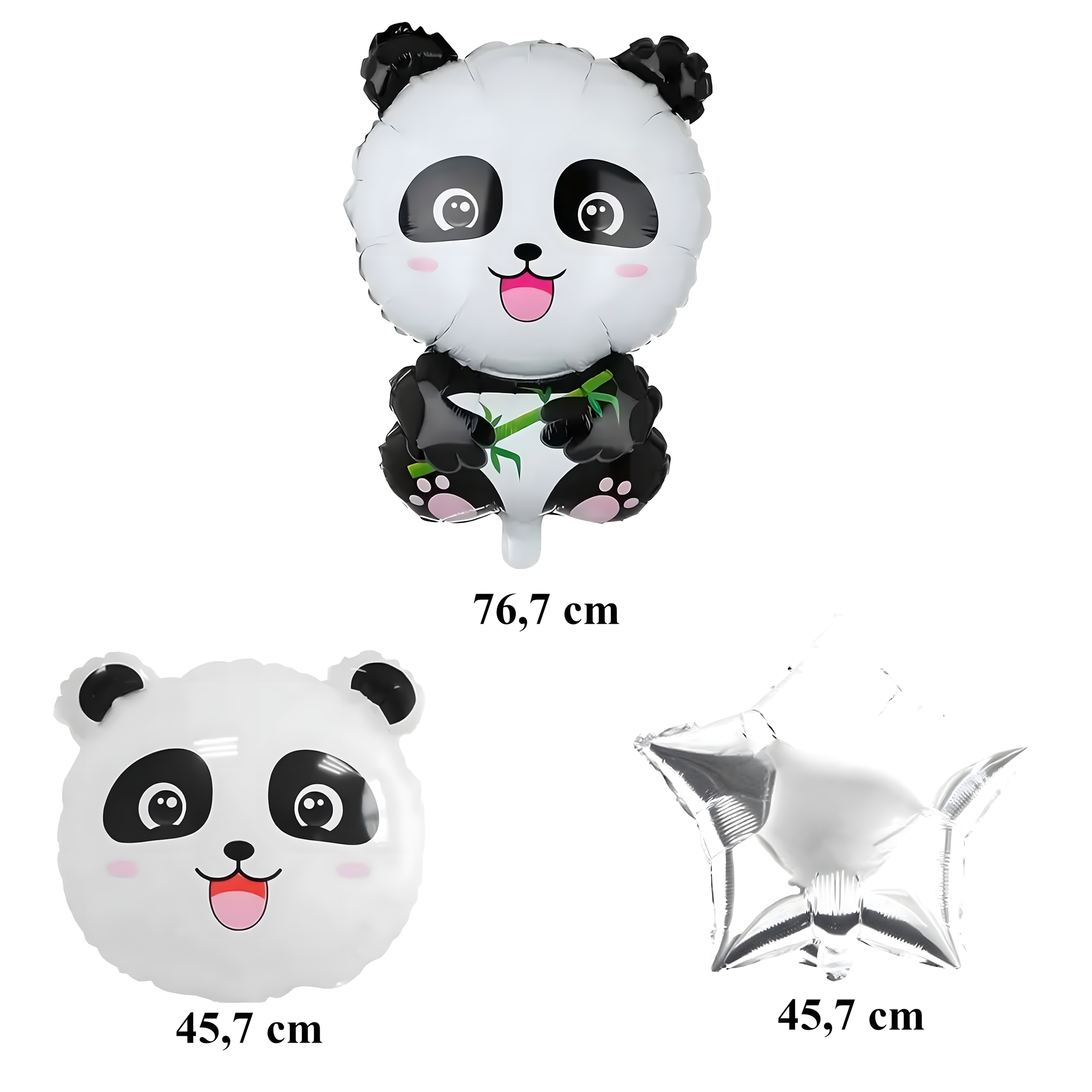 Panda loomade sünnipäevalõhupallide komplekt sünnipäevapeoks 5 tk