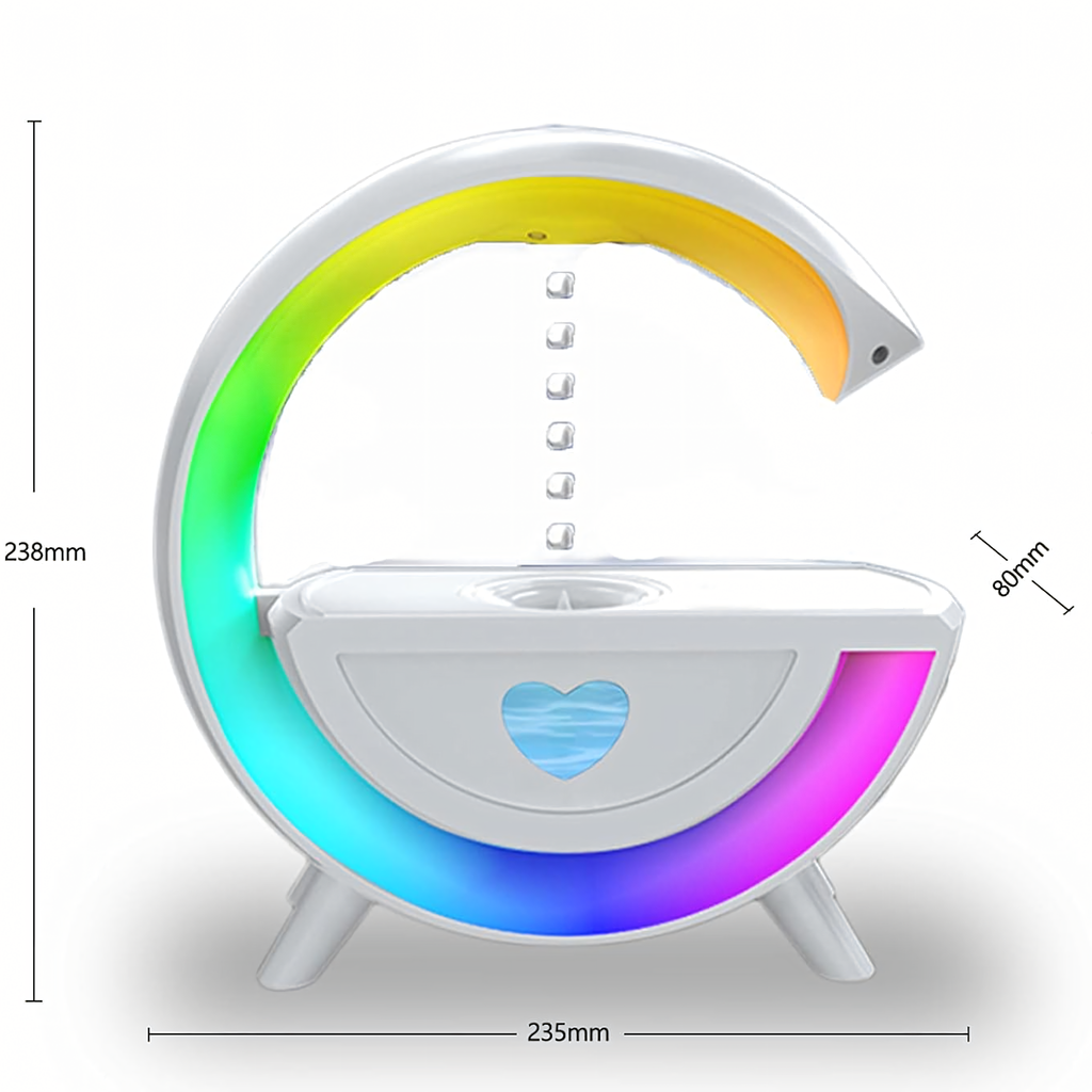 Antigravitatsiooniline õhuniisuti aroomiteraapia öövalgusti RGB kõlariga