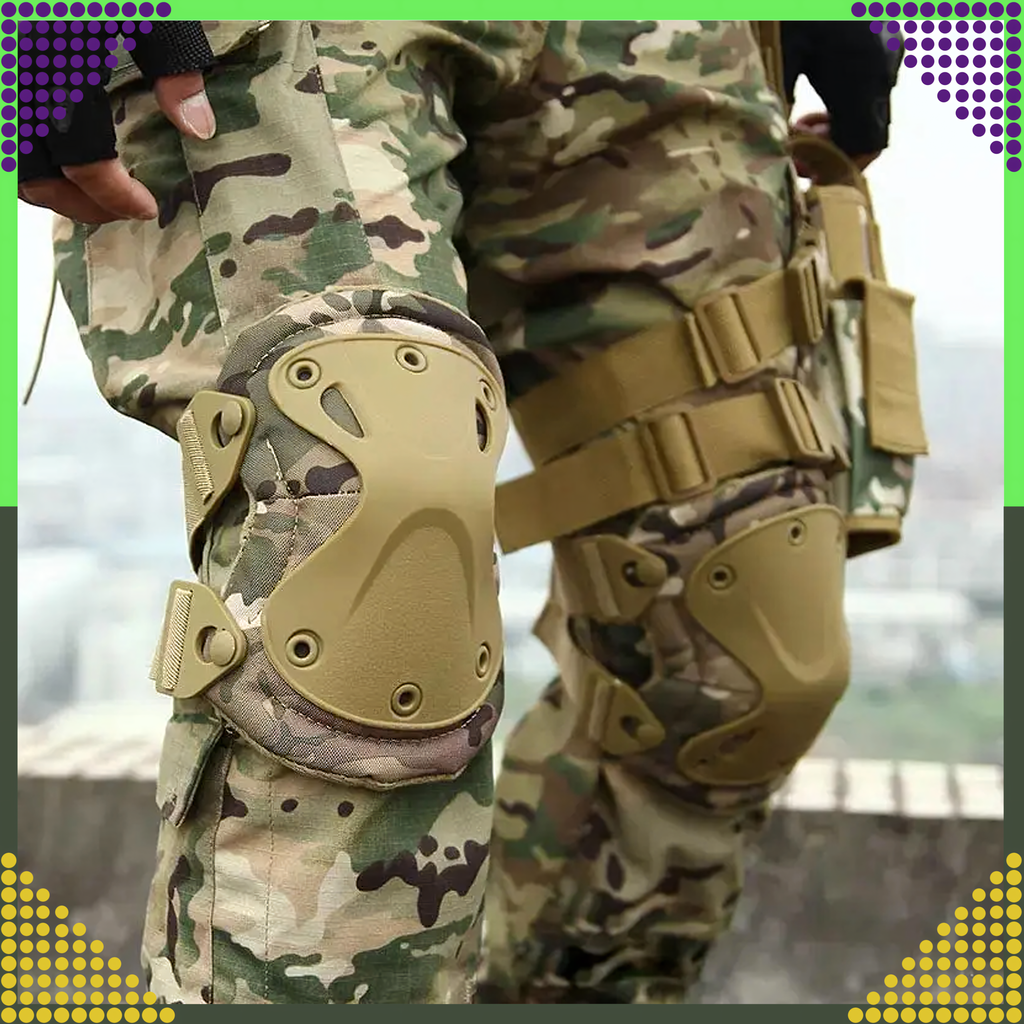Taktikalised kaitse-põlve- ja küünarnukikaitsmed sõjaväele ASG