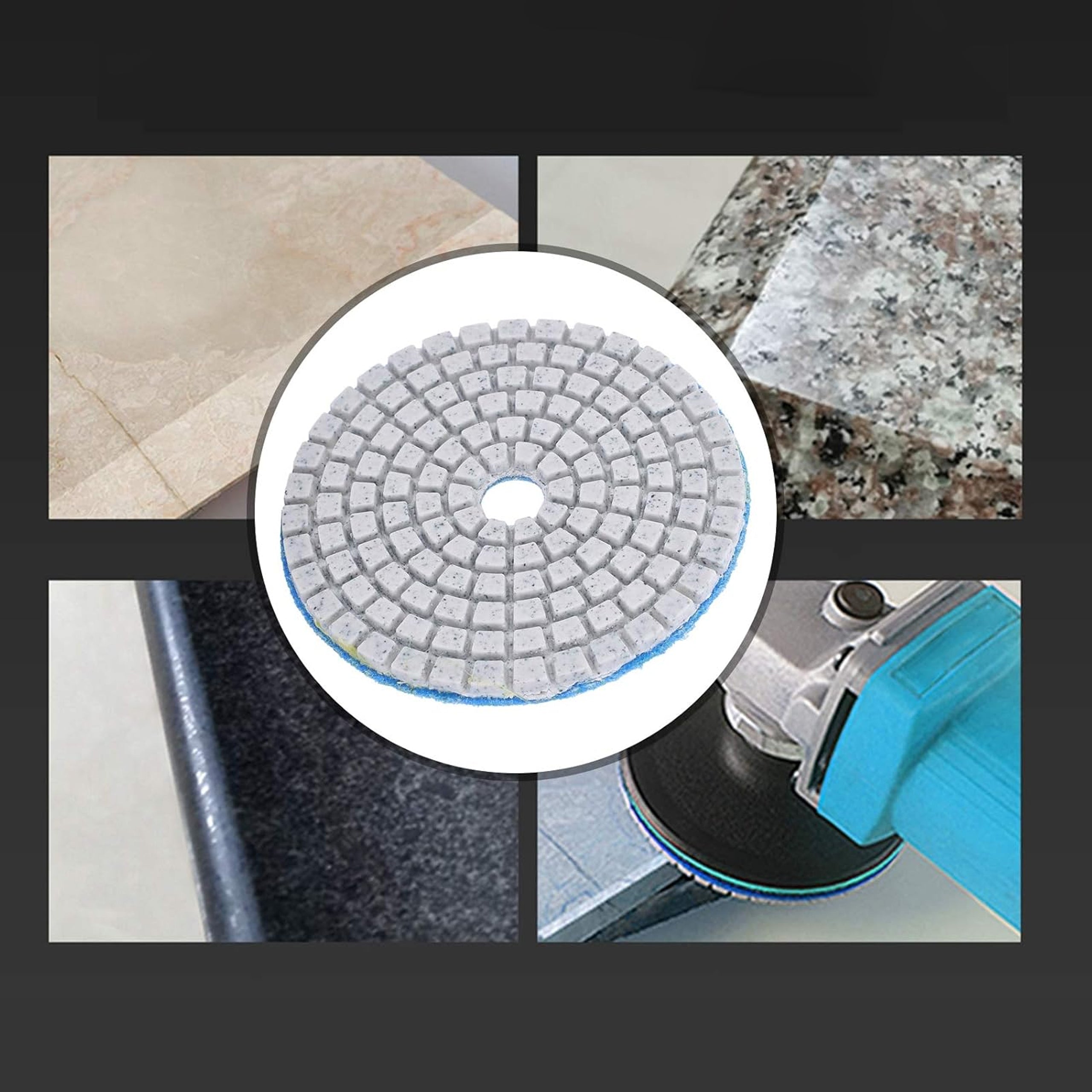 10x teemantpoleerimisketas 80mm portselanplaatide lihvimiseks, takjakinnitusega G50