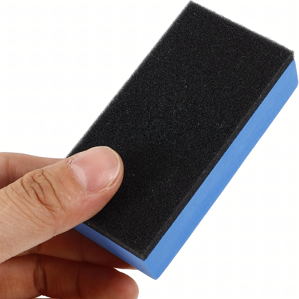 Cube applicator for applying quartz coatings, ceramics and waxes