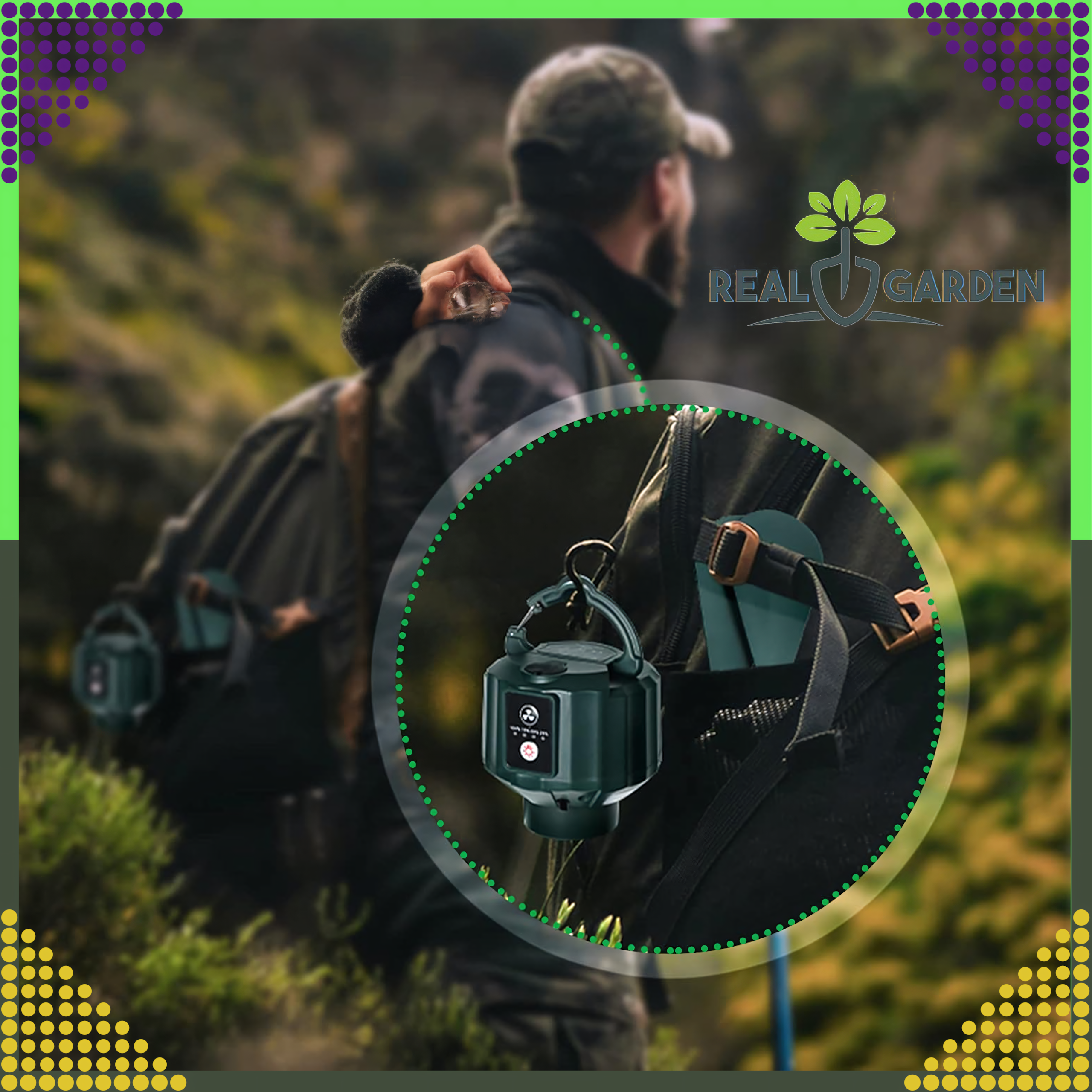 Portable 2in1 Ceiling Fan for Tent Bedroom Camping Usb 5200 mAh