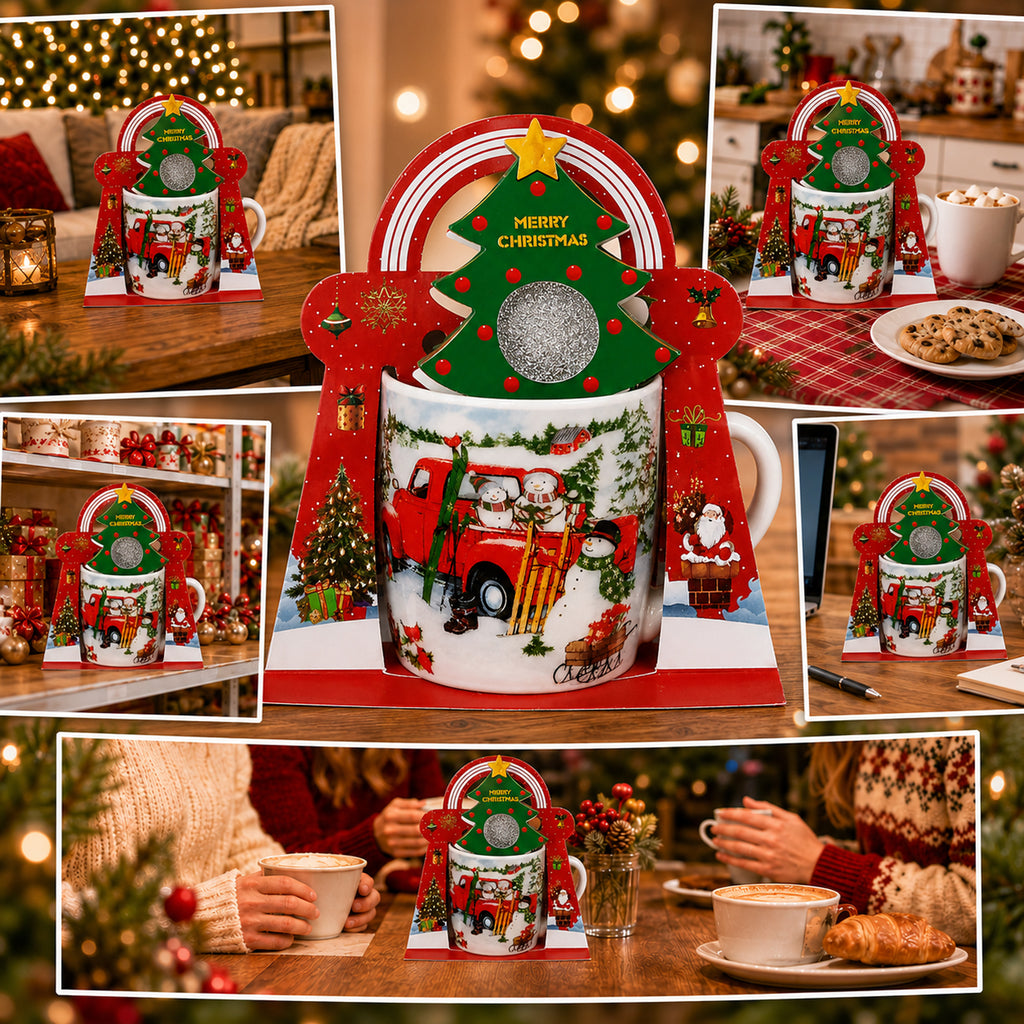 Christmas Mug Santa Snowman Christmas Tree Gift 200 ml