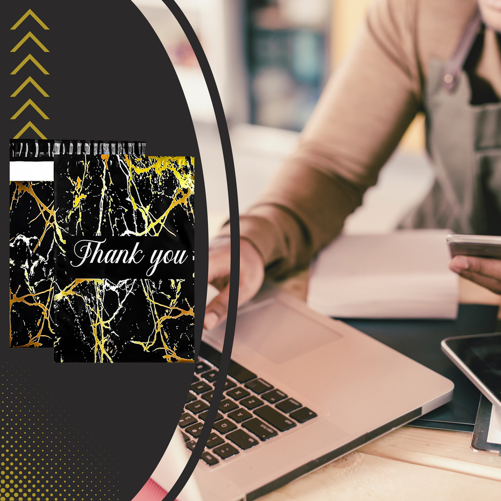 TUGEVAD KULLERIPAKID 255X370 KULDNE MARMOR AITÄH 50 TK.