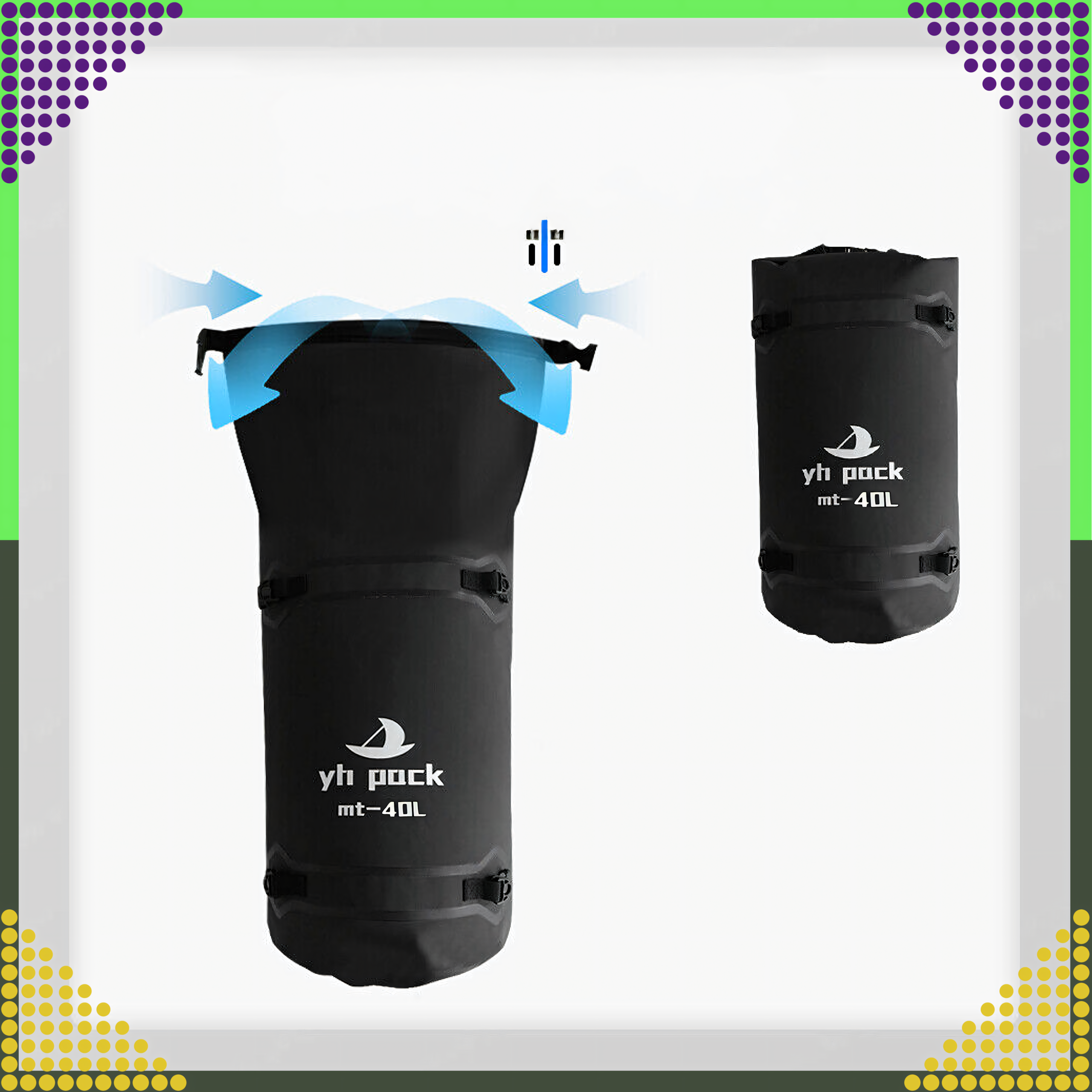 Veekindel mootorrattakott mootorrattale, õlakott, pagas, külgkott 40L