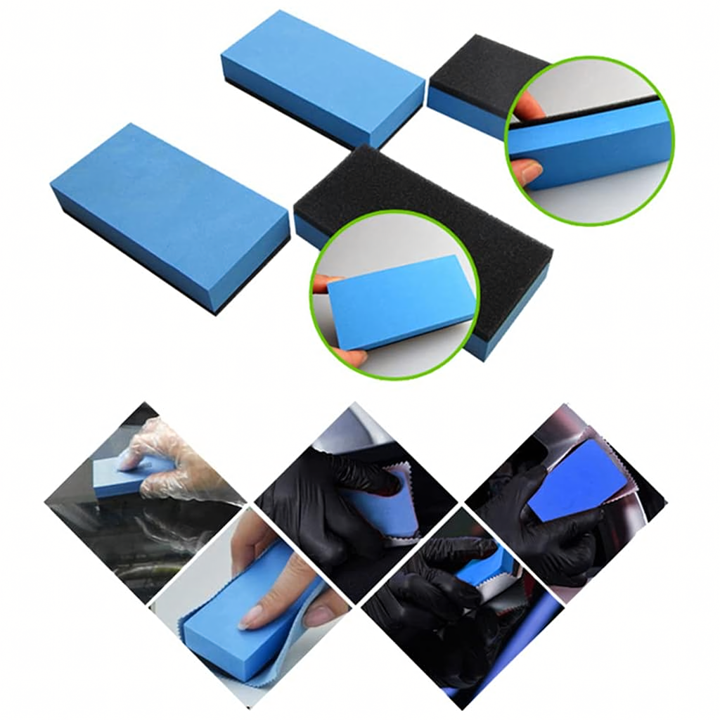 Cube applicator for applying quartz coatings, ceramics and waxes