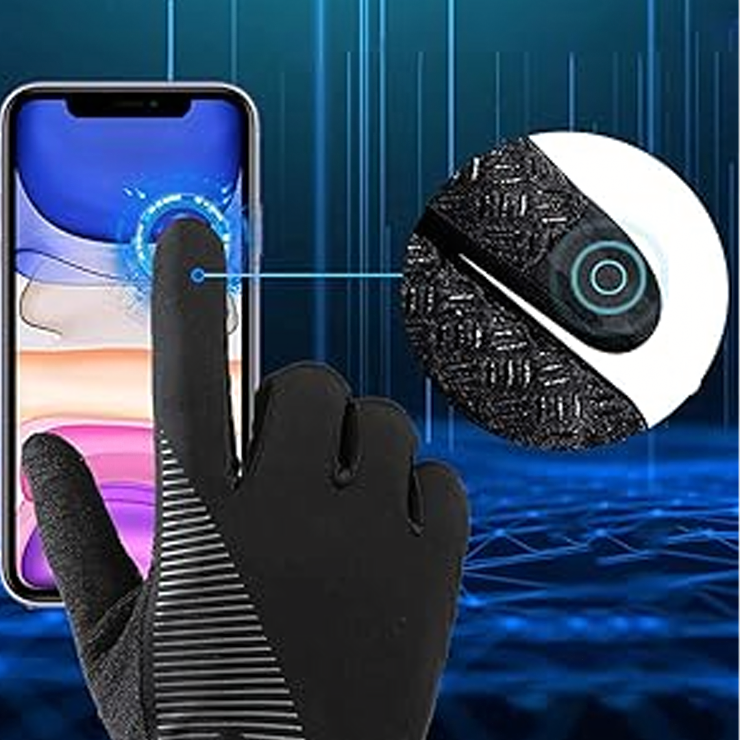 Sports Full Winter Touch Cycling Gloves for Running Bike L