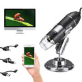 Digitaalne USB mikroskoobi komplekt LED valgustusega, suurendus 1600x, hariduslik ja teaduslik