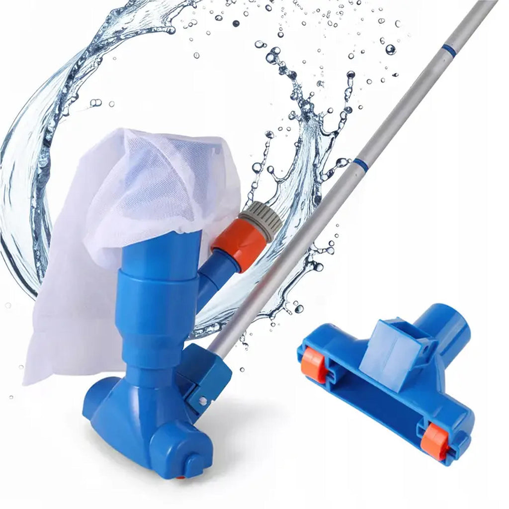 Pool and Spa Bottom Cleaning Set with Vacuum Brush and Net