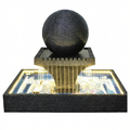 Large Garden Water Fountain Sphere 140x140x120cm LED Terrace Decoration