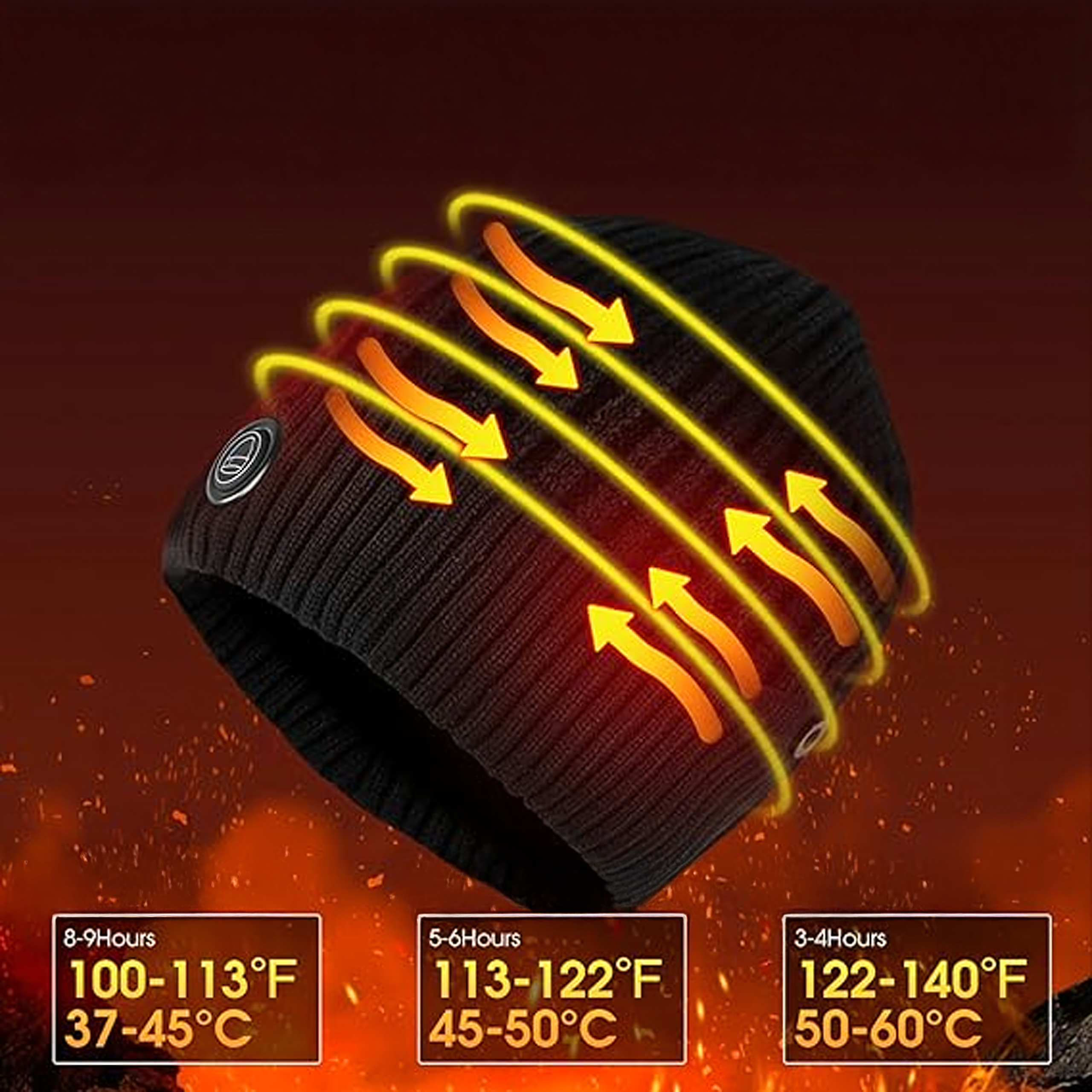 Soojendusega talvine elektriline müts + Powerbank