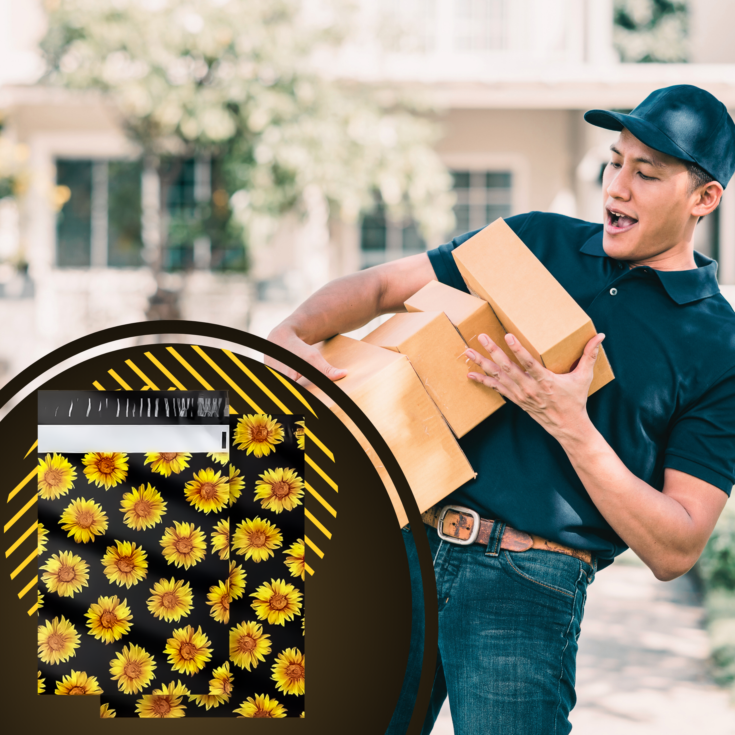 KULLERI FOOLIUMPAKID TUGEVAD FOOLIUMÜMBRIKUD 255x370 PÄEVALILLED 50 tk