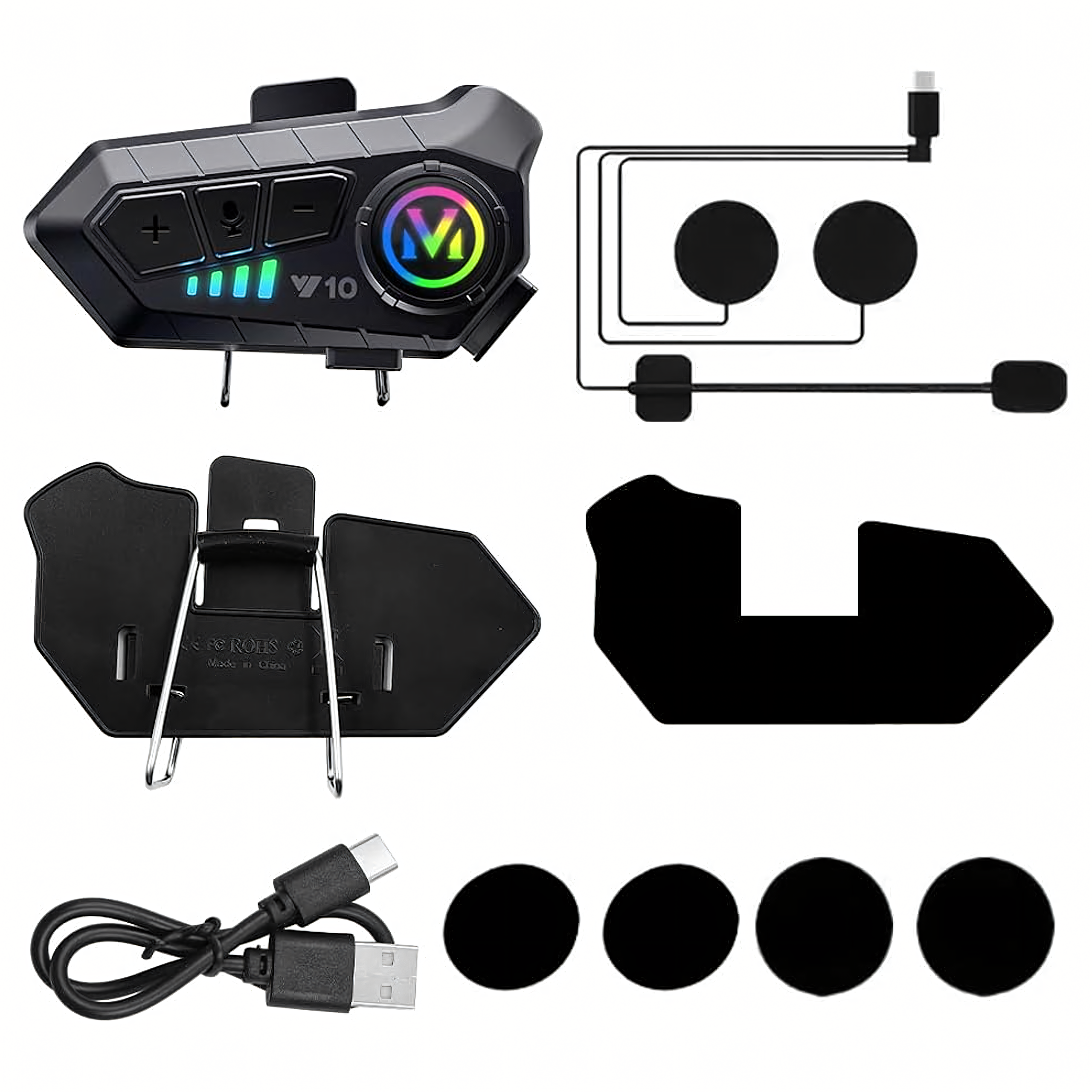 Bluetooth 5.3 mootorratta kiivri peakomplekt