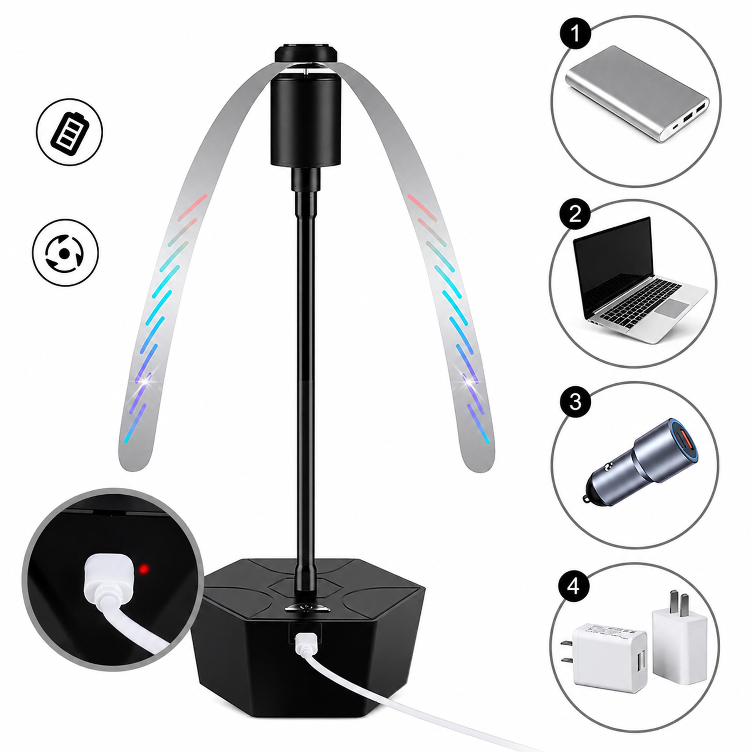 Portable Electric Mosquito and Fly Repellent Fan