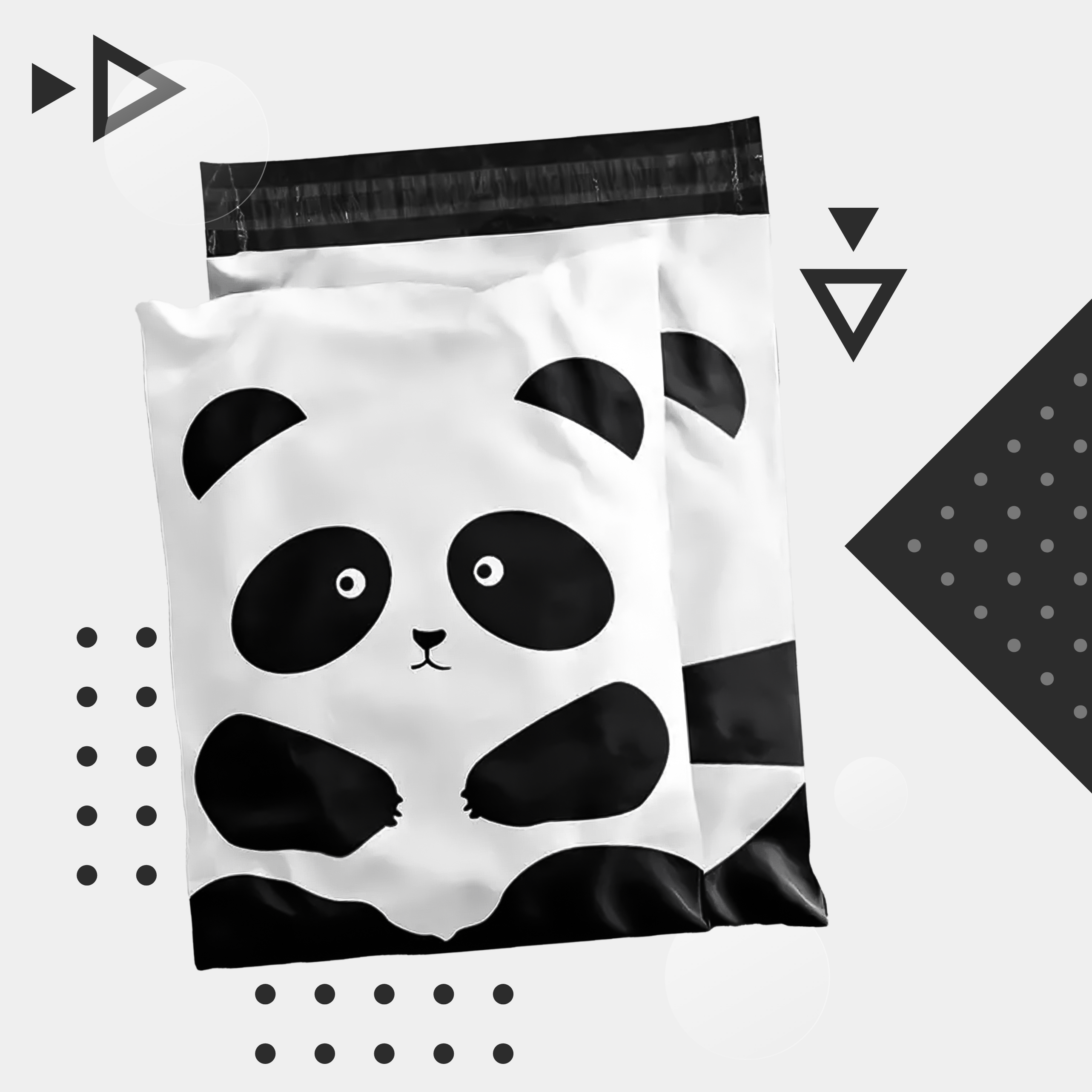 Tugevad kullerposti kotid 255x370 mm Panda 50 tk