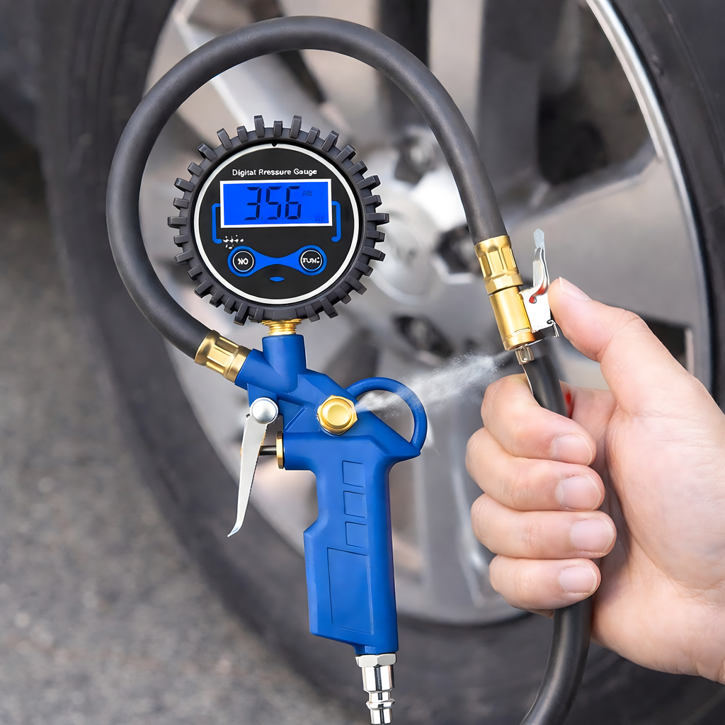Digital Tire Inflator Gun with Electronic Pressure Gauge 14Bar