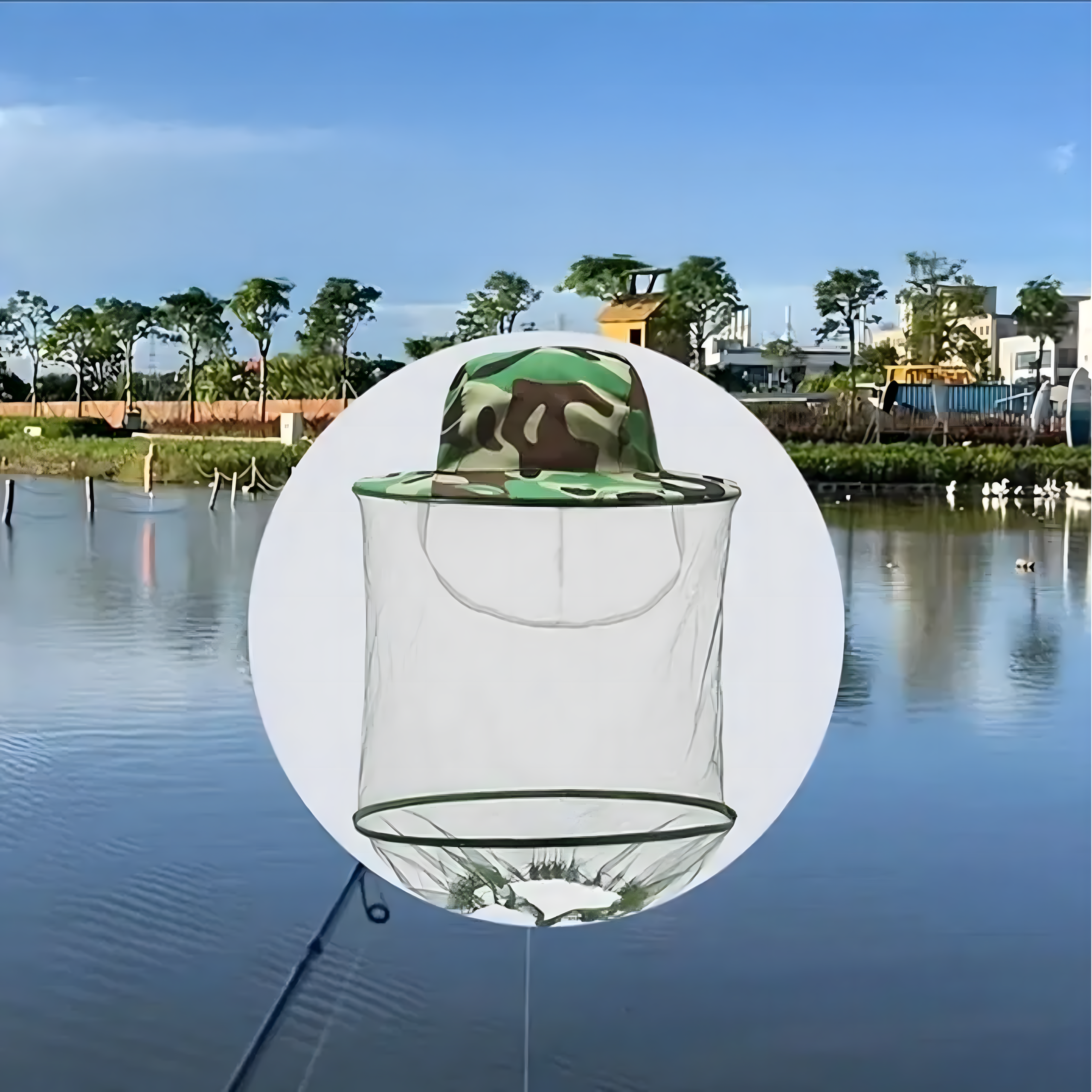 Müts sääsevõrguga mesinduseks, kalastamiseks, kamo, sääsevõrk putukate ja sääskede vastu