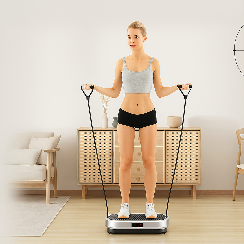 Vibratsiooniplatvorm Vibreeriv Treeningmassaažiseade kaugjuhtimispuldiga, kandevõime 150 kg