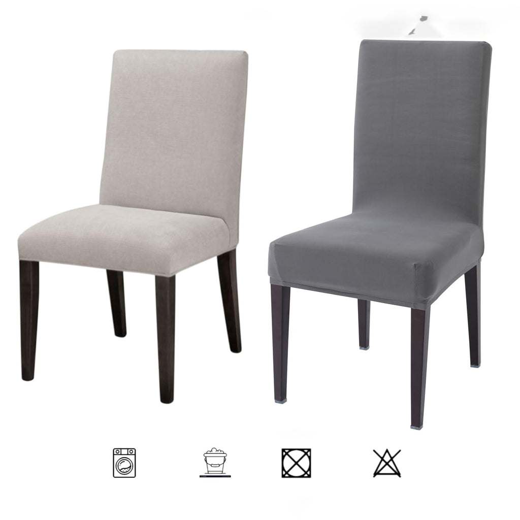 8x Chair Cover Seat Strong Universal Flexible with Elastic Band Soft