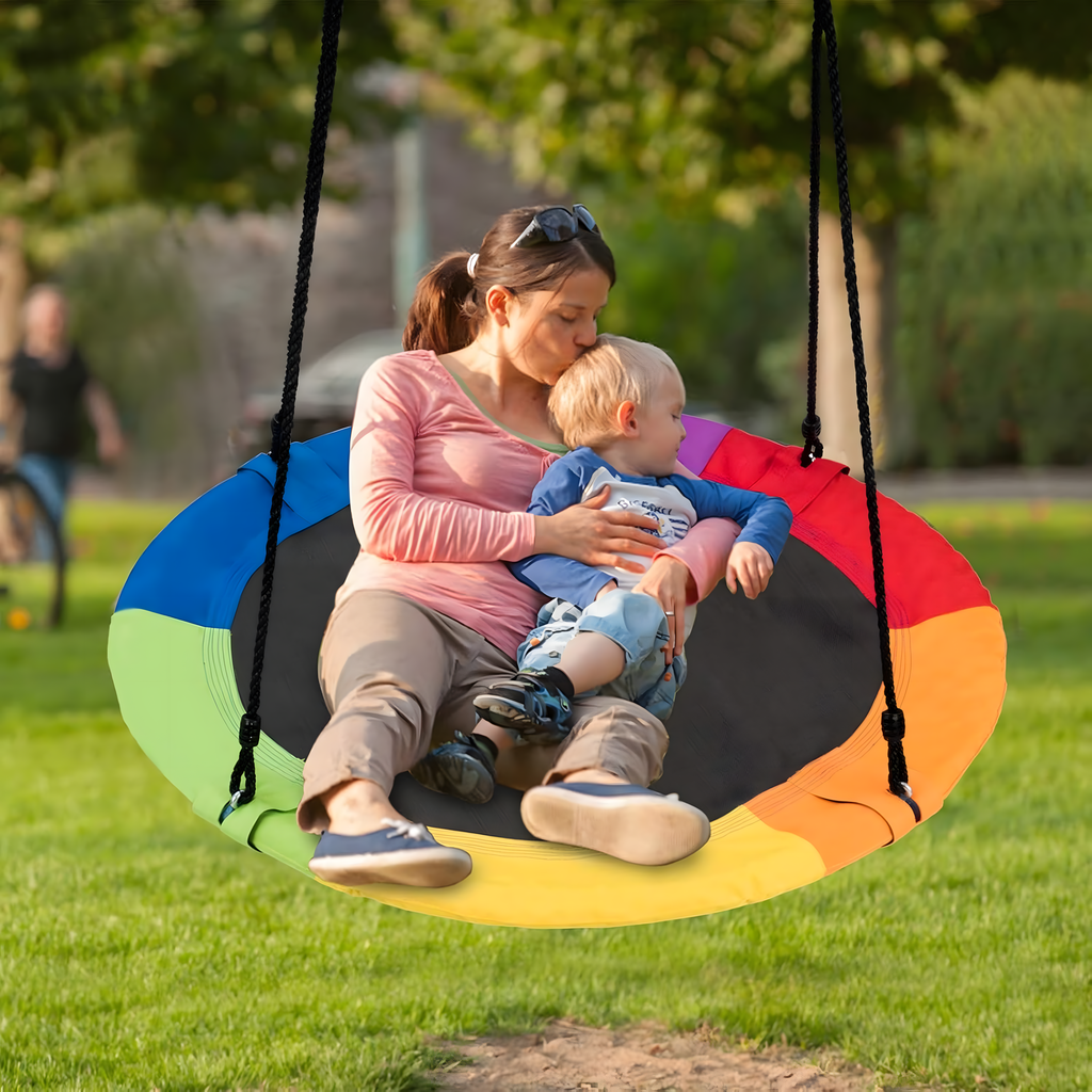 Large Garden Swing 100 cm Bird's Nest for Children with Hammock Frame