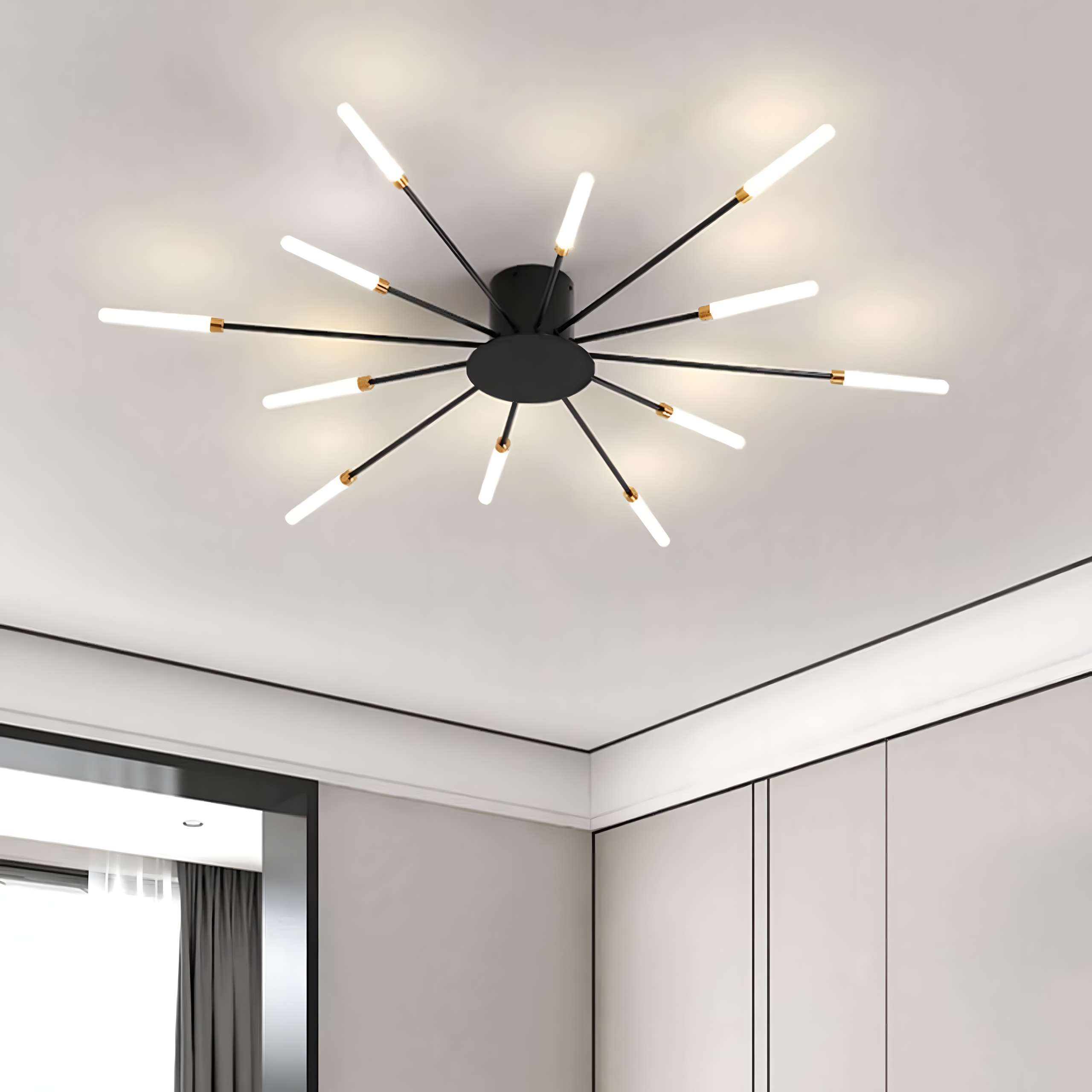 LED Ceiling Lamp Fireworks Chandelier Modern for Living Room Dining Room 12W
