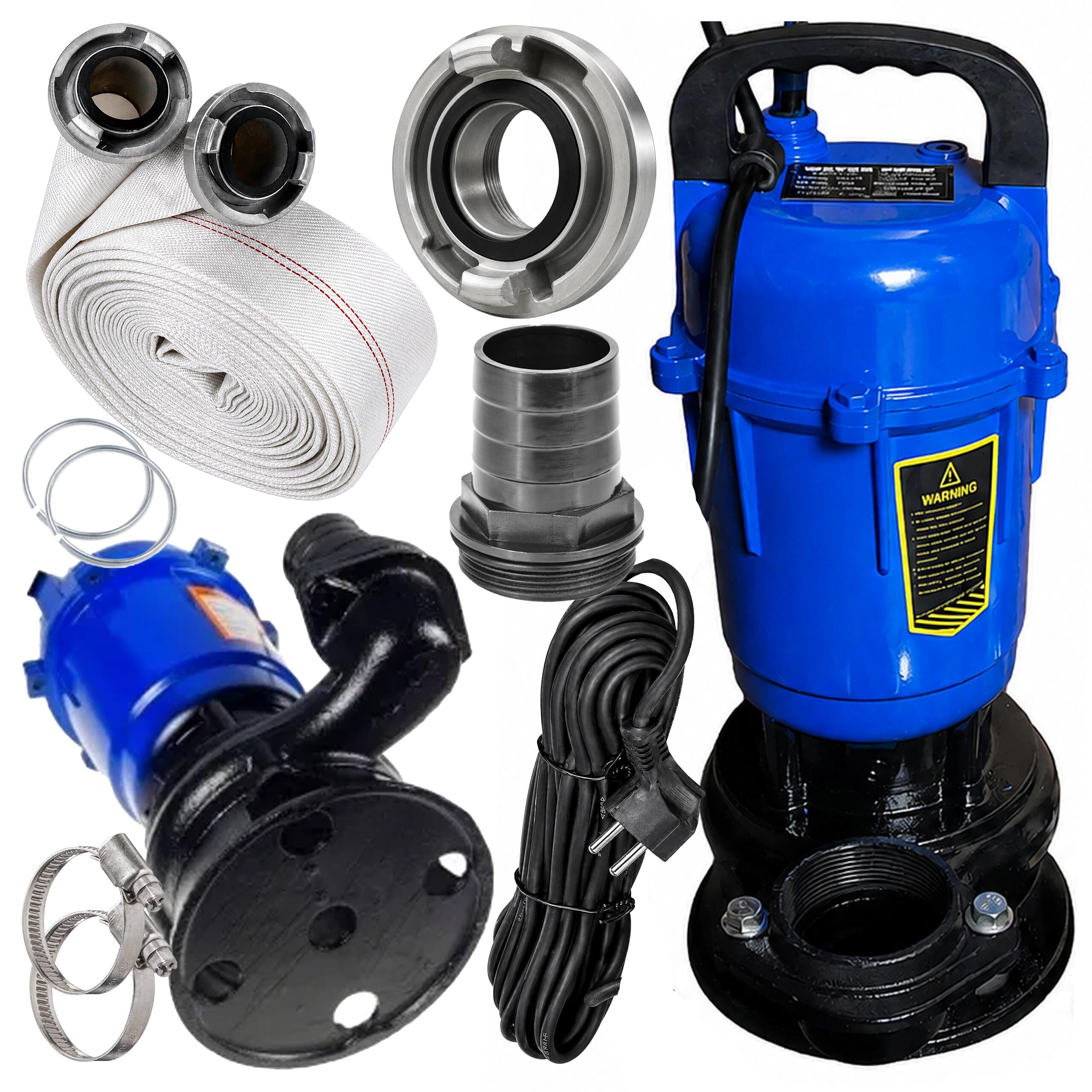 750W Dirty and Clean Water Sludge Pump with Grinder and 30m Hose