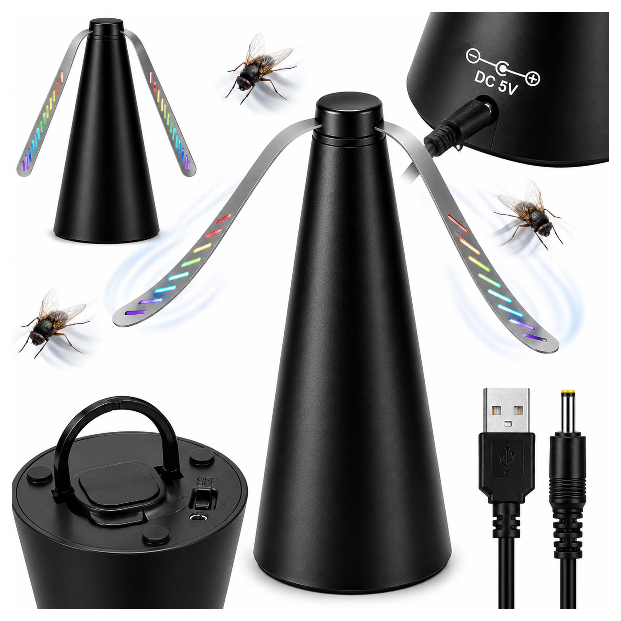 Portable Electric Mosquito and Fly Repellent Fan