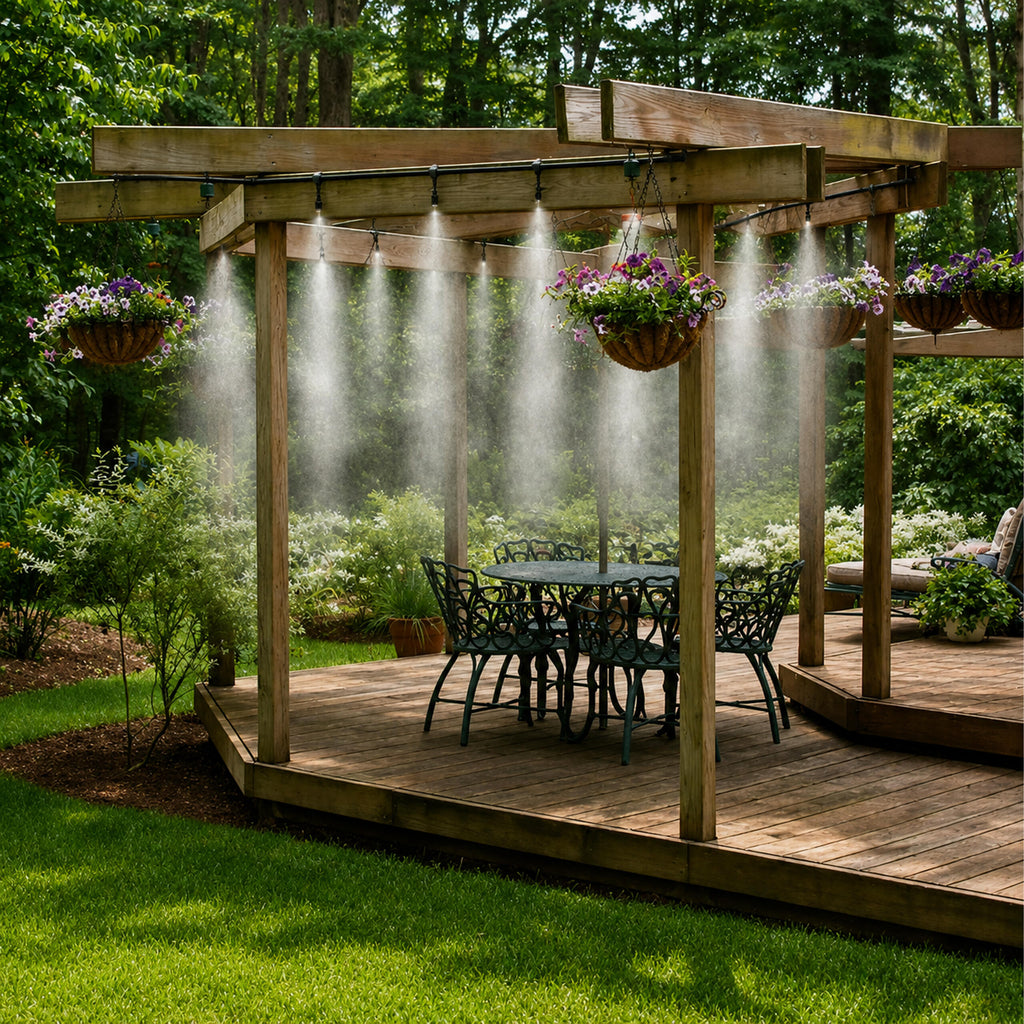 15m Garden Water Curtain Drip Irrigation Set with Sprinkler
